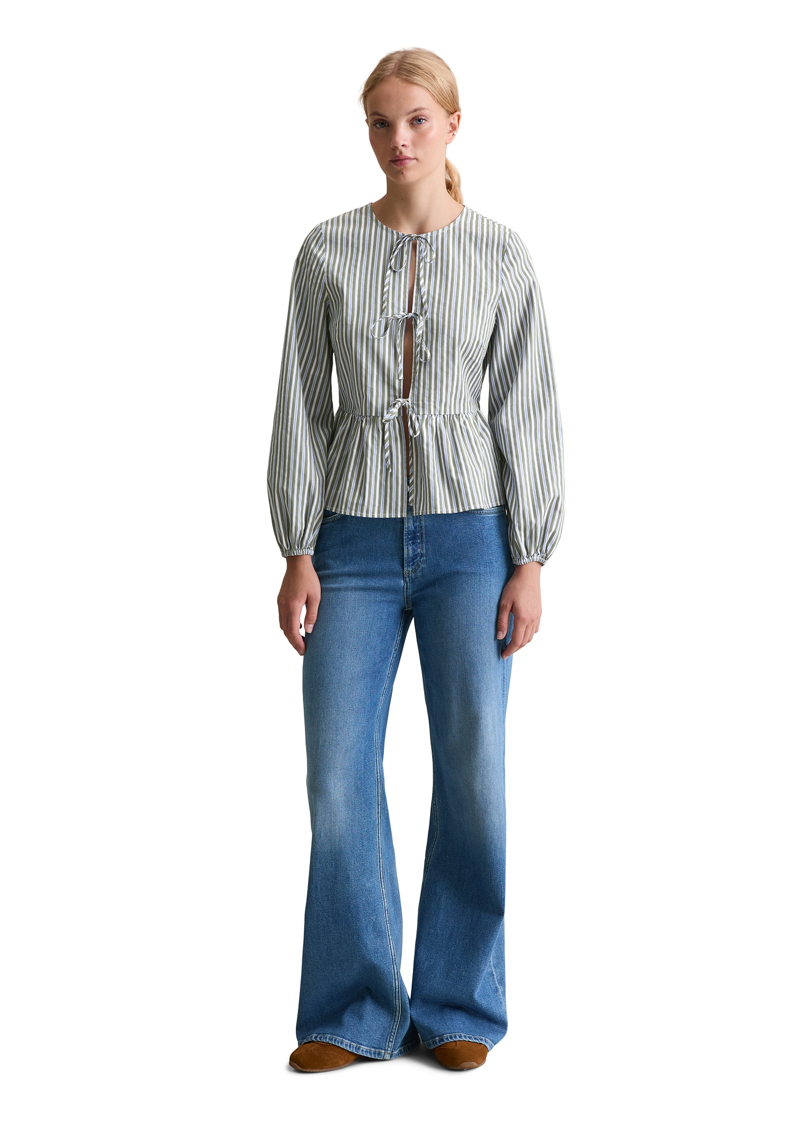 Marc O'Polo DENIM Langarmbluse »aus Baumwoll-Dobby«