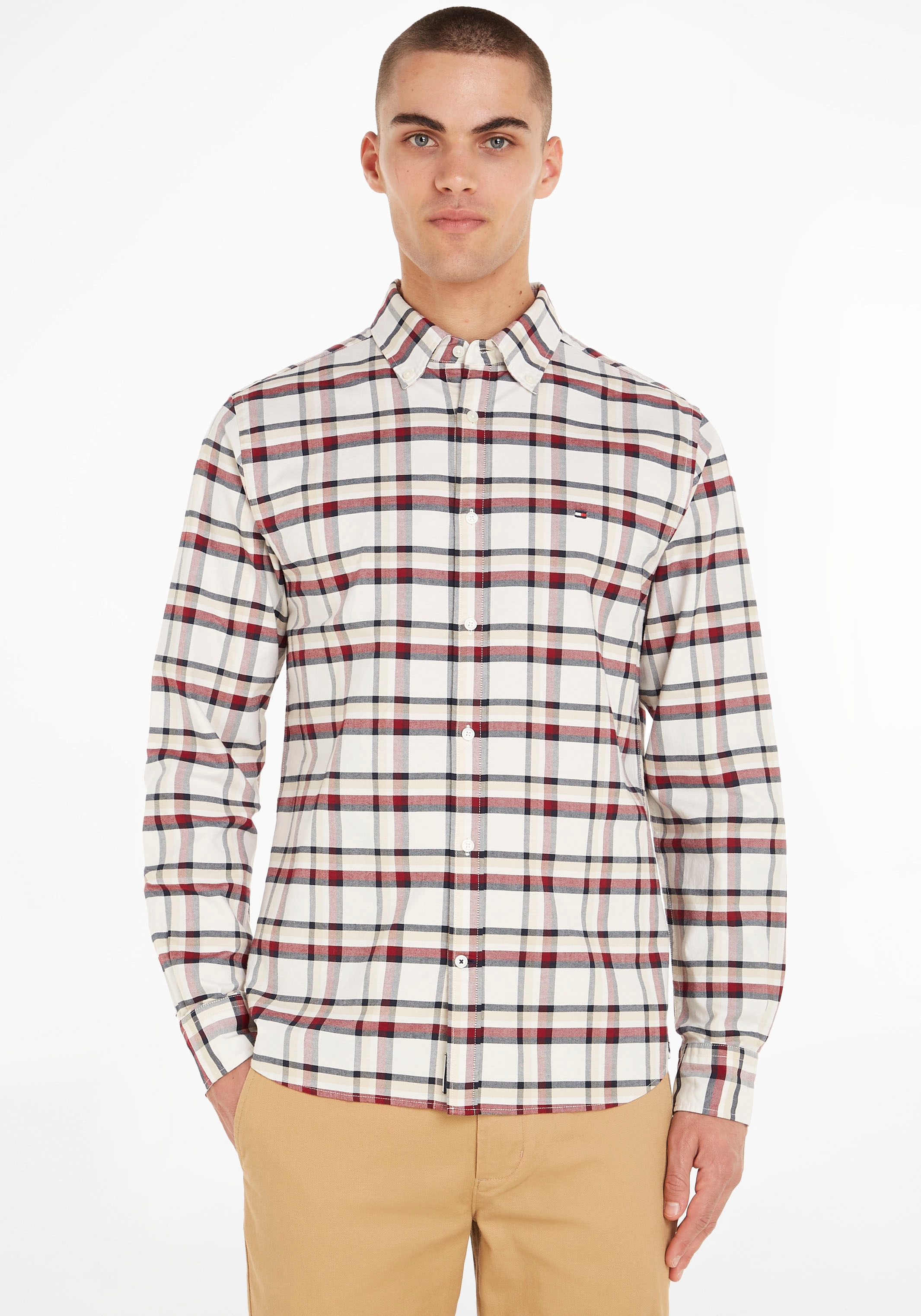 Tommy Hilfiger Karohemd »SMALL GLOBAL STRIPE CHK RF SHIRT«