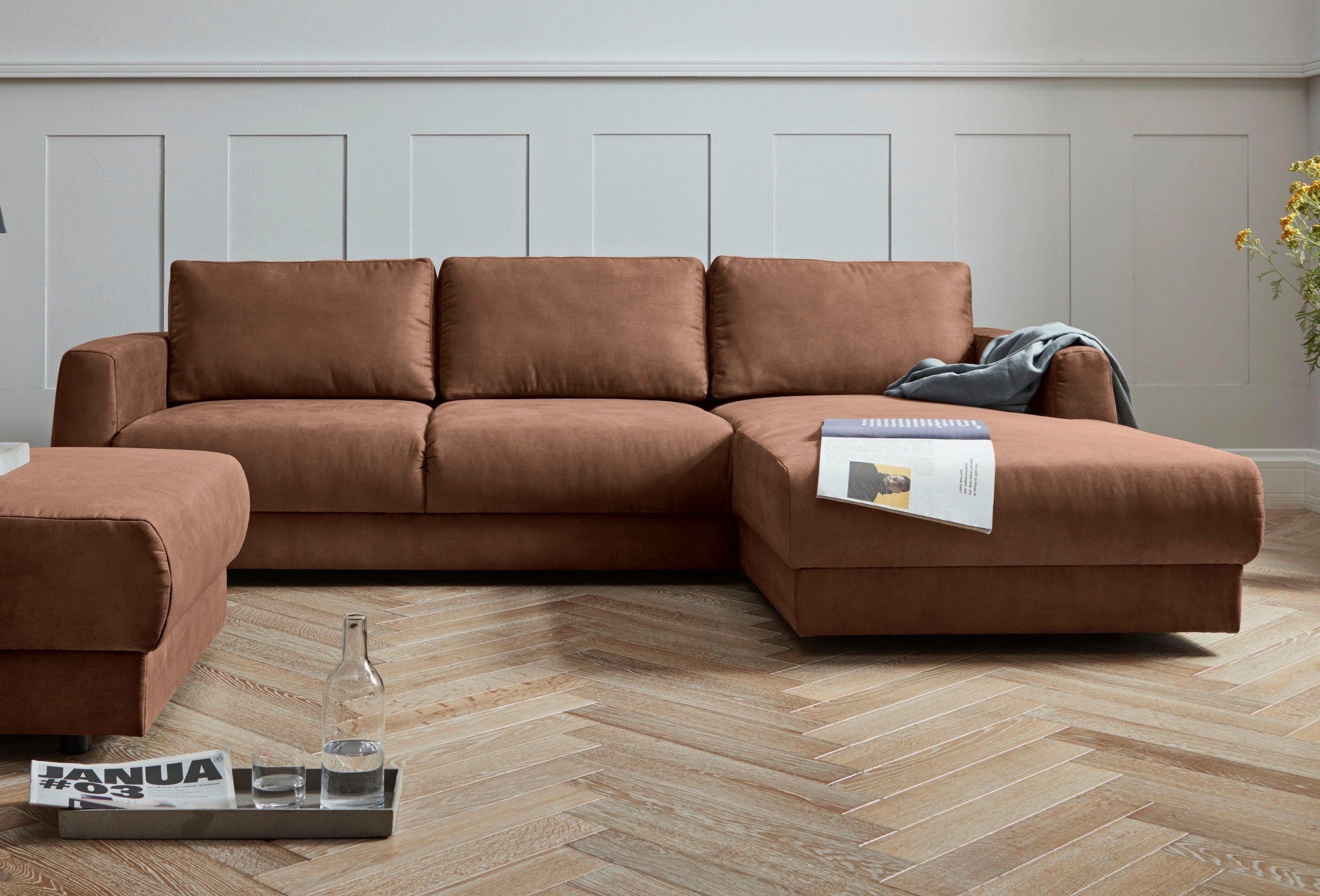 OTTO home Ecksofa "Hobro L-Form" in 3 Bezugsqualitäten in vielen Farben, De günstig online kaufen