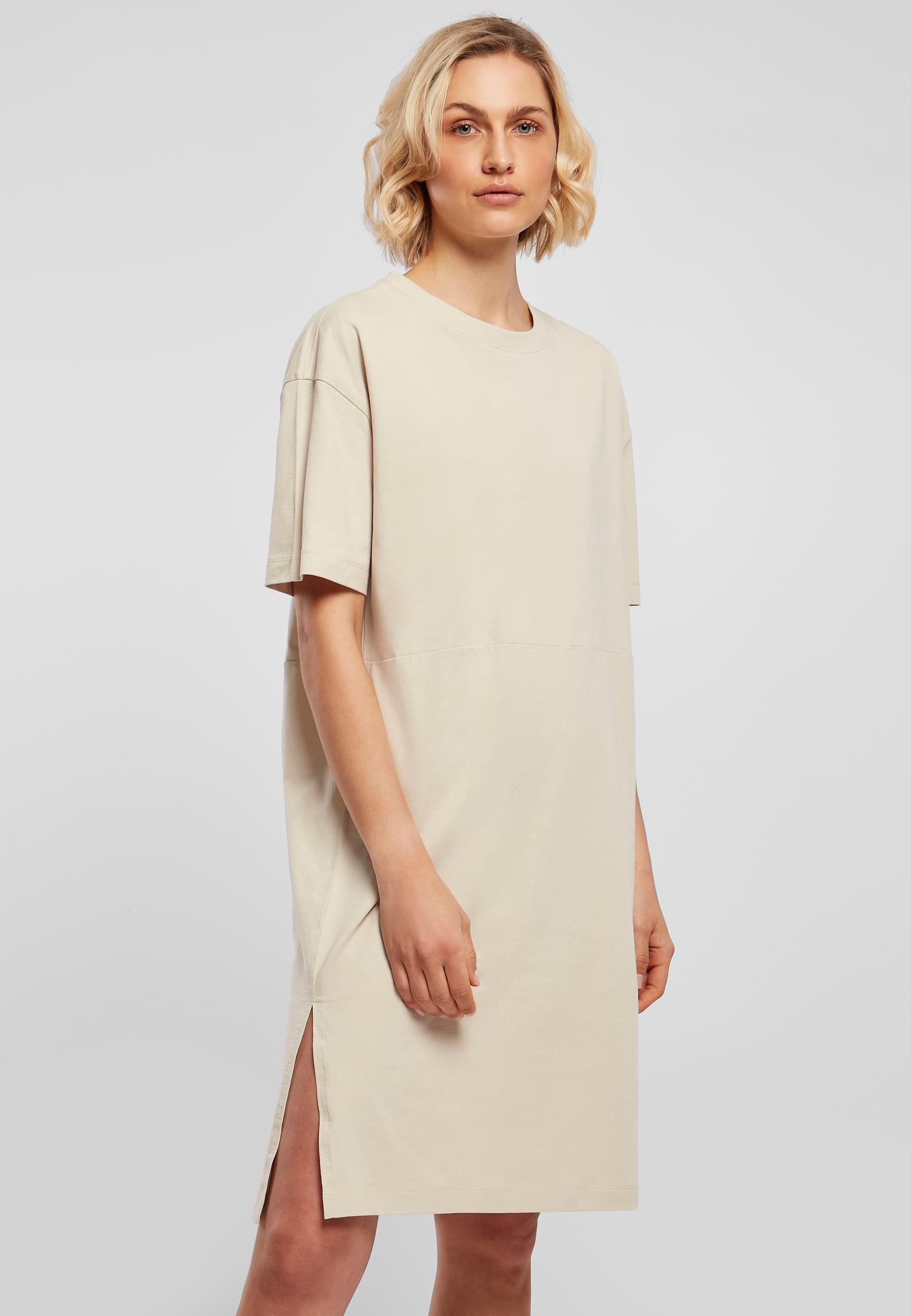 URBAN CLASSICS Shirtkleid »Urban Classics Damen Ladies Organic Oversized Slit Tee Dress«, (1 tlg.)