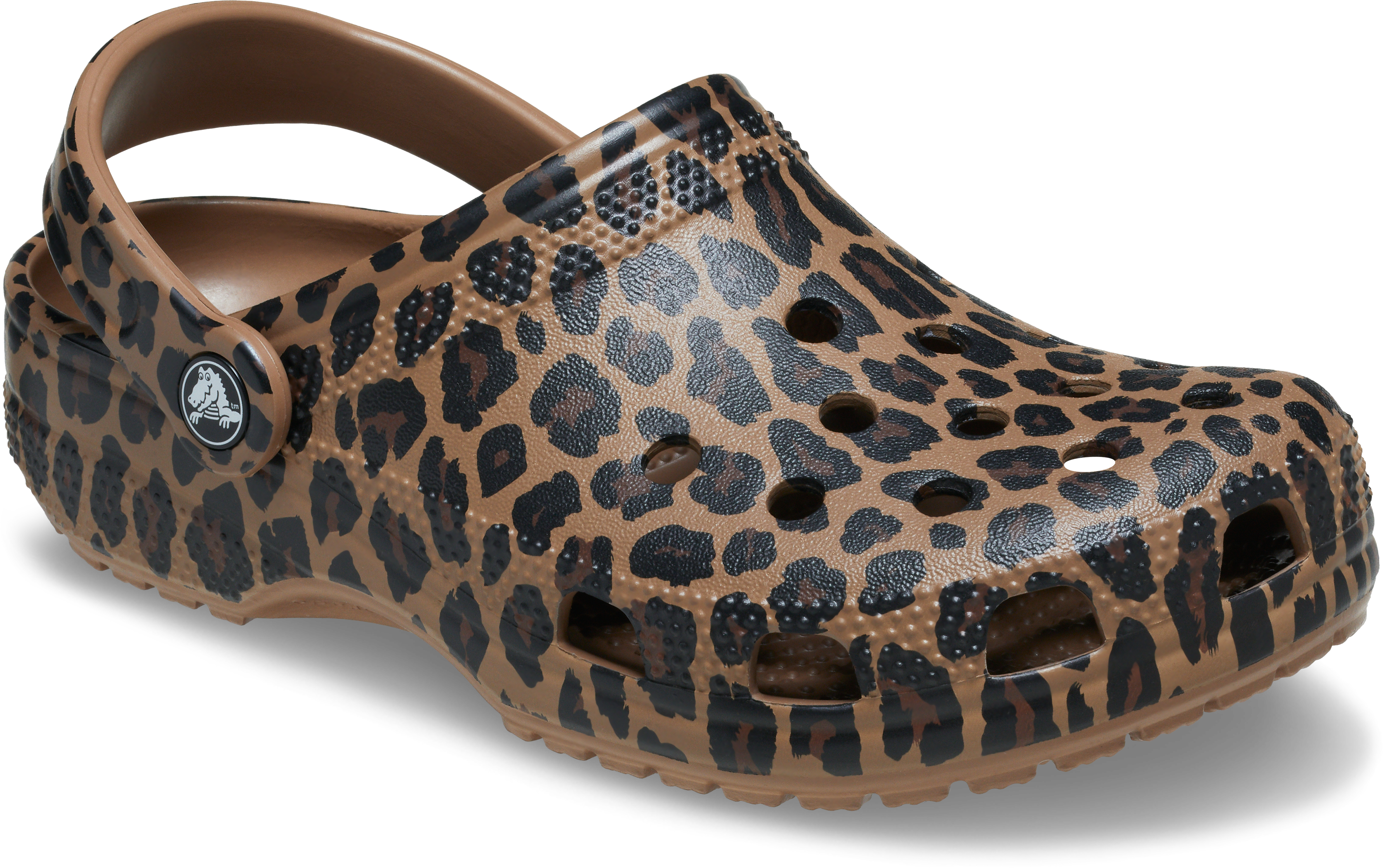 Crocs Clog "Classic Animal Clog" Hausschuh, Schlupfschuh in Leo-Optik, schwenkbarer Fersenriemen
