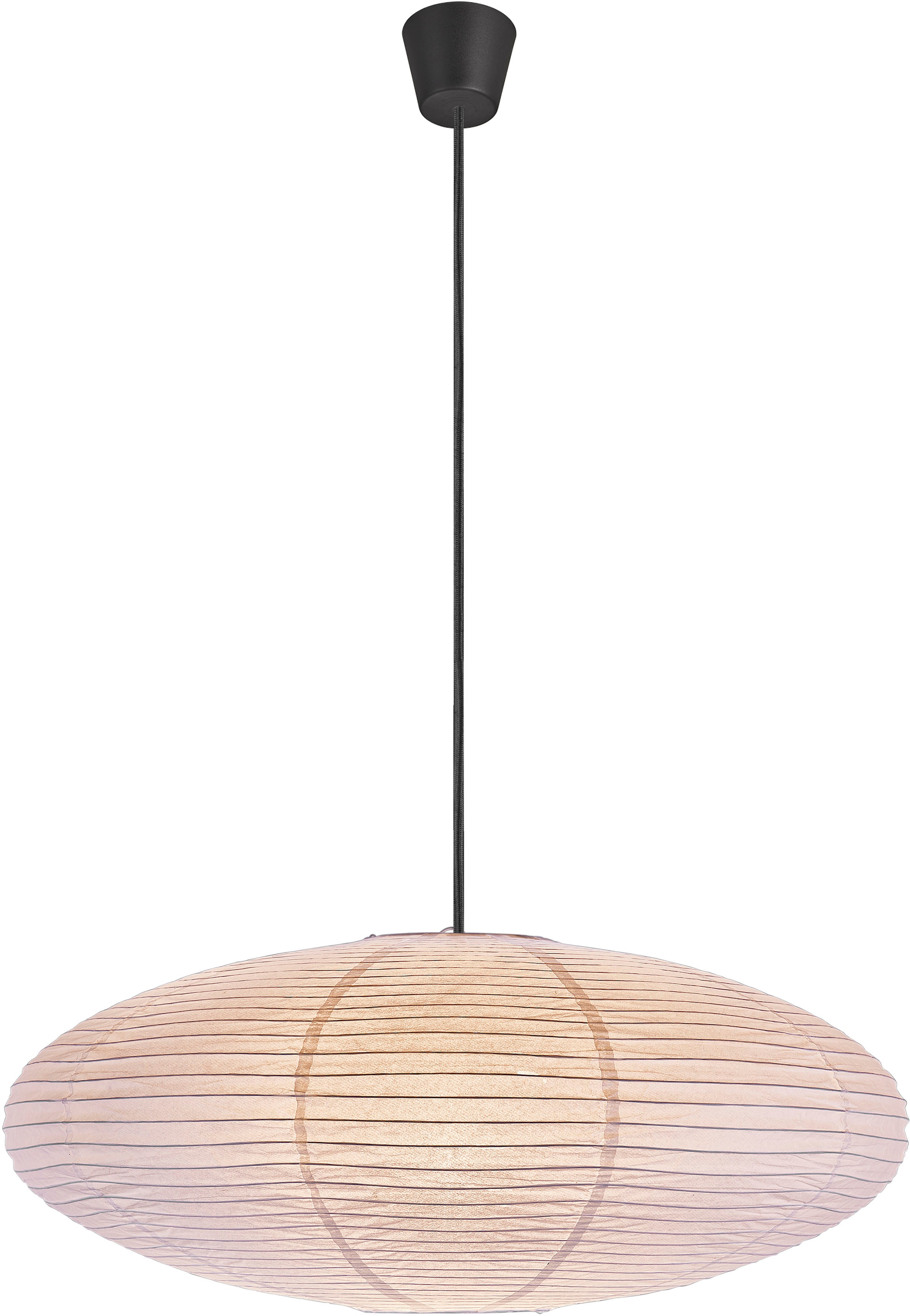 Nordlux Pendelleuchte »Villo Lampenschirm ohne Pendel/Fassung«, Natürliches Material, Retro-Design, Bietet ein weiches, diffuses Licht