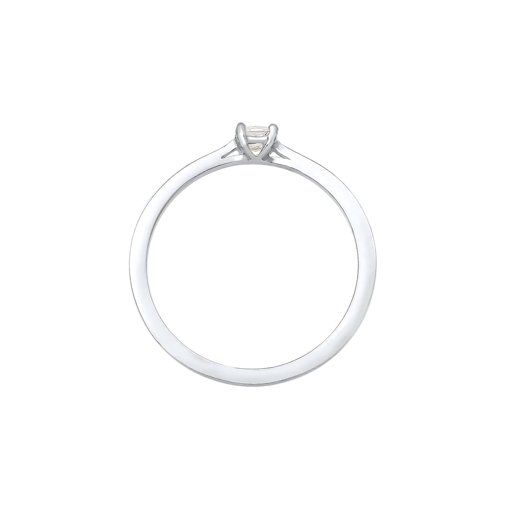 Elli DIAMONDS Verlobungsring »Diamant 0.1 ct. Solitär Verlobung 925 Silber«