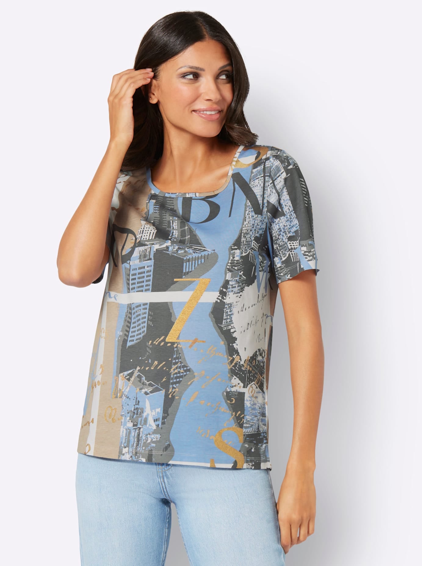 Classic Basics Kurzarmshirt »Rundhals-Shirt«, (1 tlg.)