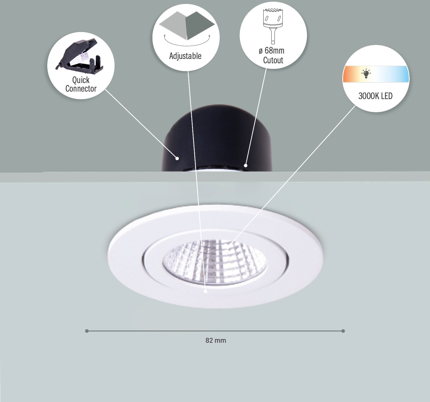 Paco Home Einbauleuchte »Rita« Warmweiß LED Einbaustrahler Schwenkbar LED Strahler Spotlight Flach dimmbar