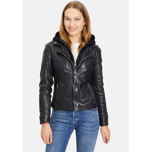 Gipsy Lederjacke »GWYvie RF«, mit Kapuze online kaufen | BAUR