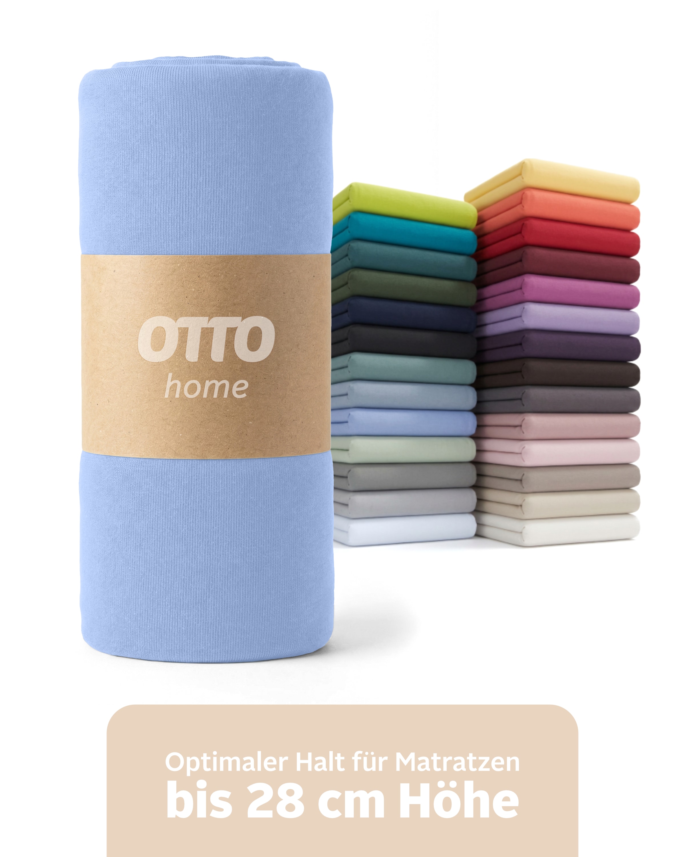 OTTO home Spannbettlaken "BLACKBERRY in PREMIUM und BASIC Qualität, 100% Baumwolle" für hohe Matratzen bis 28 cm, Bettlaken, Spannbetttuch, Boxspring