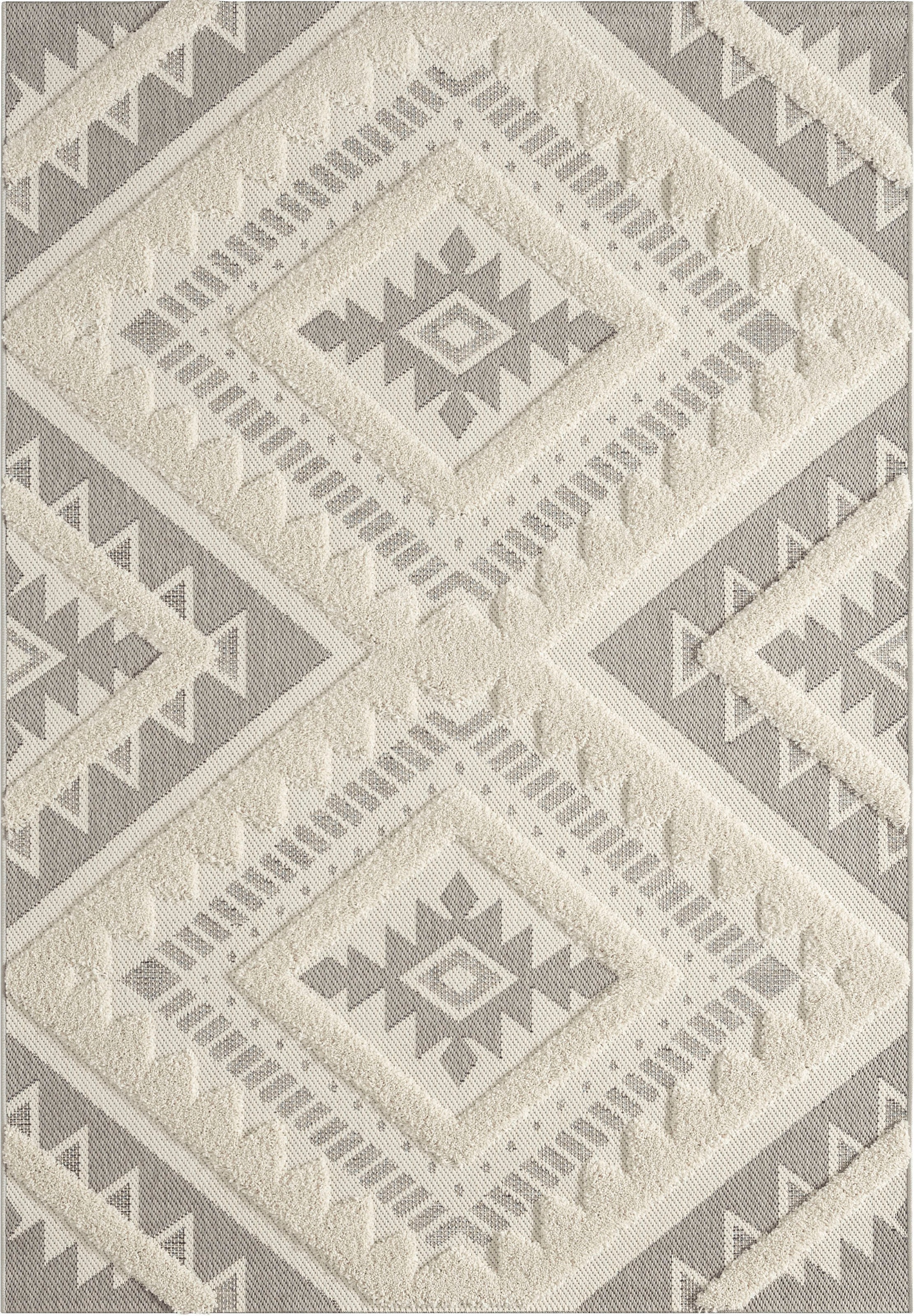 merinos Teppich "Kayra 54062" rechteckig 20 mm Höhe Hoch Tief Struktur, Boh günstig online kaufen