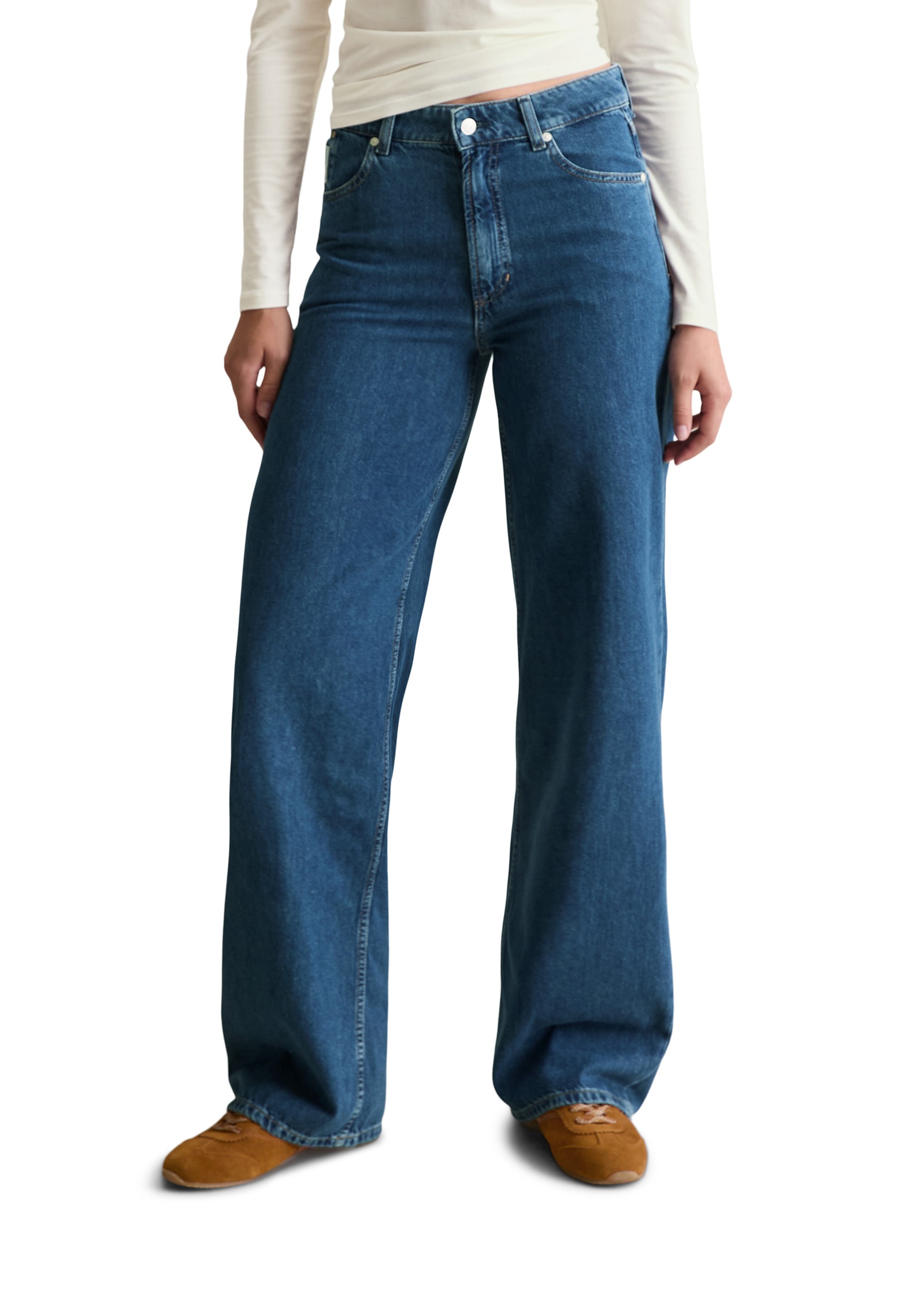 Marc OPolo DENIM Weite Jeans "aus Rigid Denim" günstig online kaufen