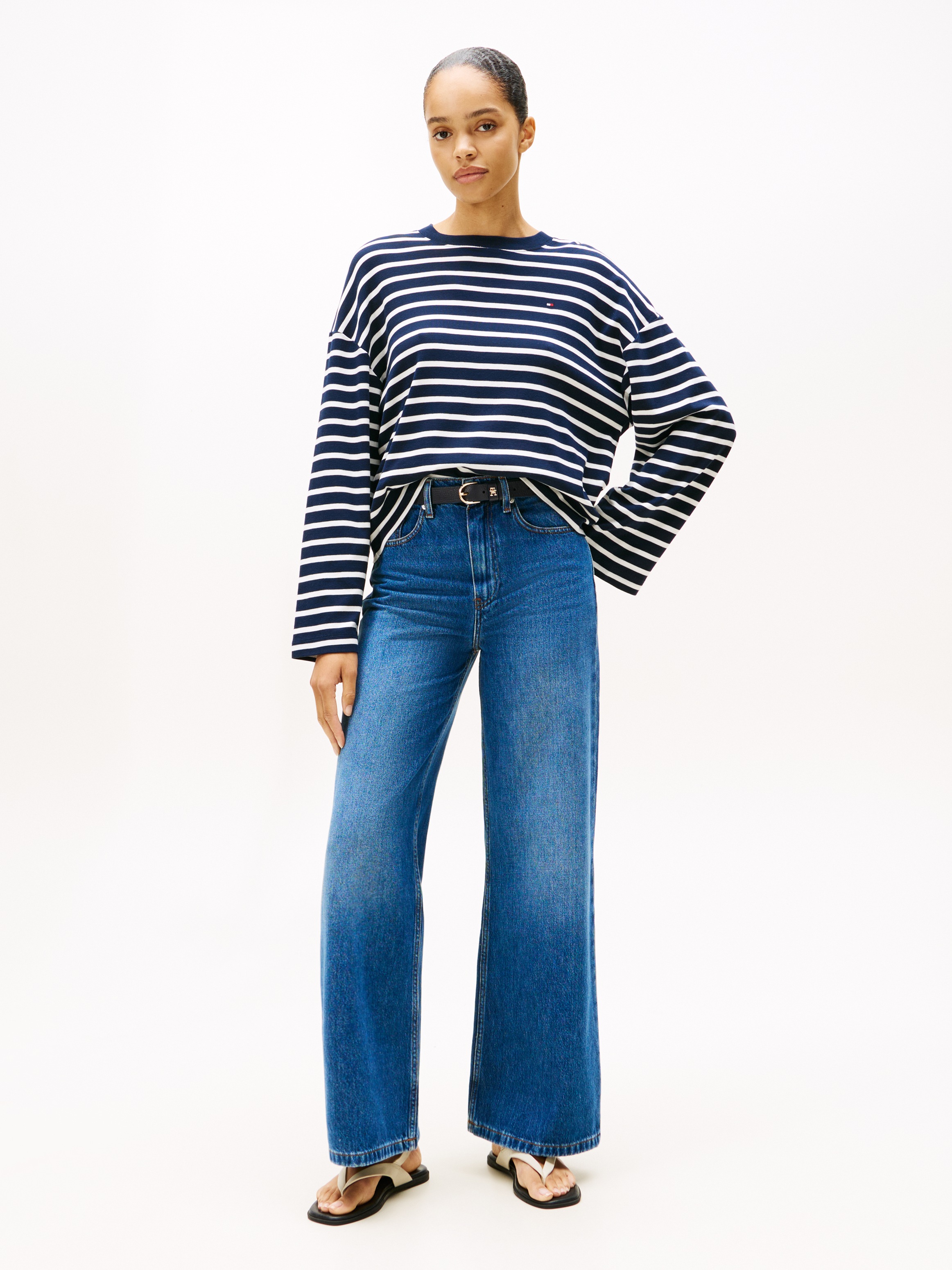 Thumbnail - Tommy Hilfiger High-waist-Jeans "DNM FLO WIDE LEG HW"