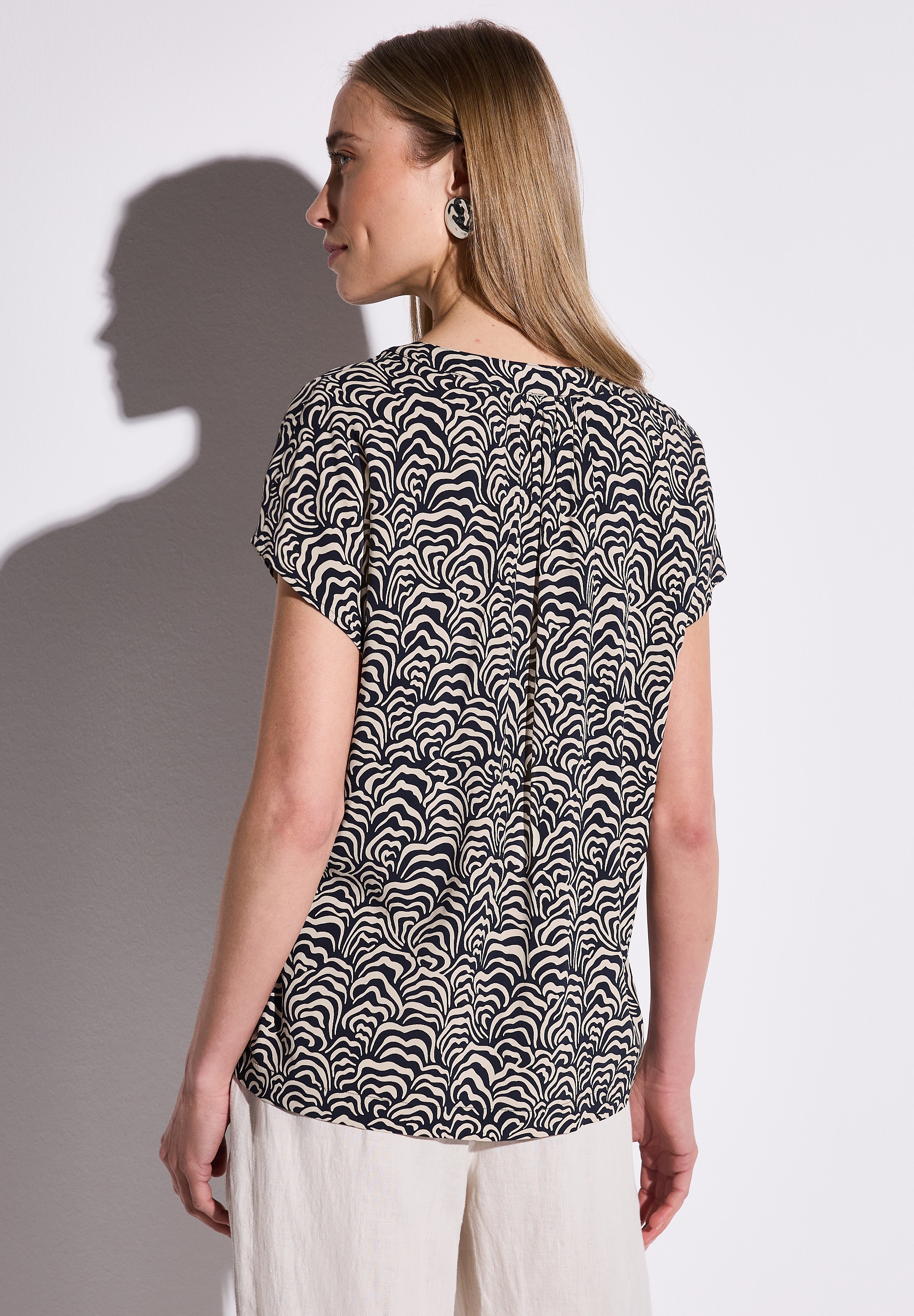 STREET ONE Kurzarmbluse, aus softer Viskose günstig online kaufen