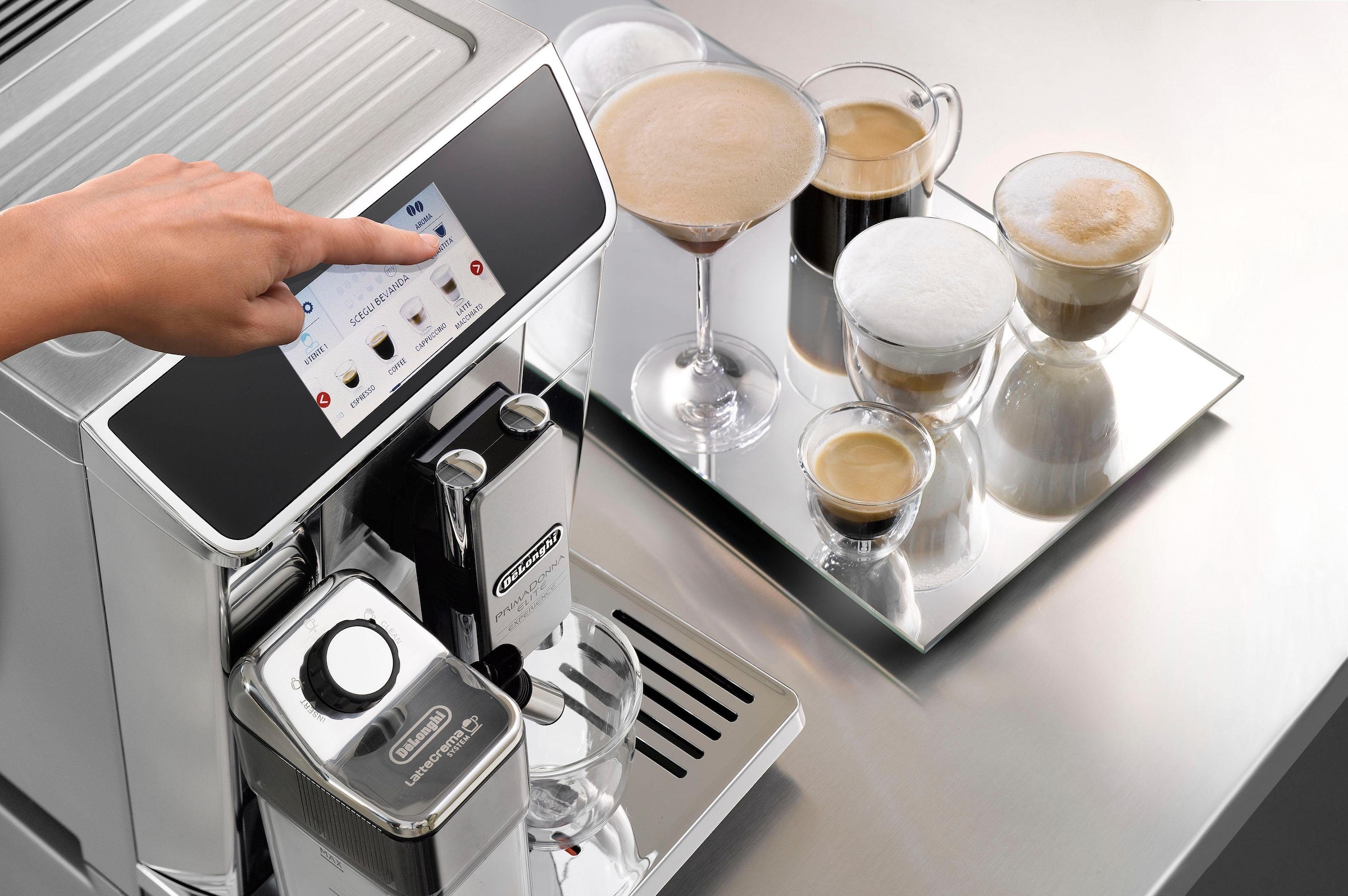 De'Longhi Kaffeevollautomat »PrimaDonna Elite Experience ECAM 656.85.MS«, auch für Kaltgetränkevariationen