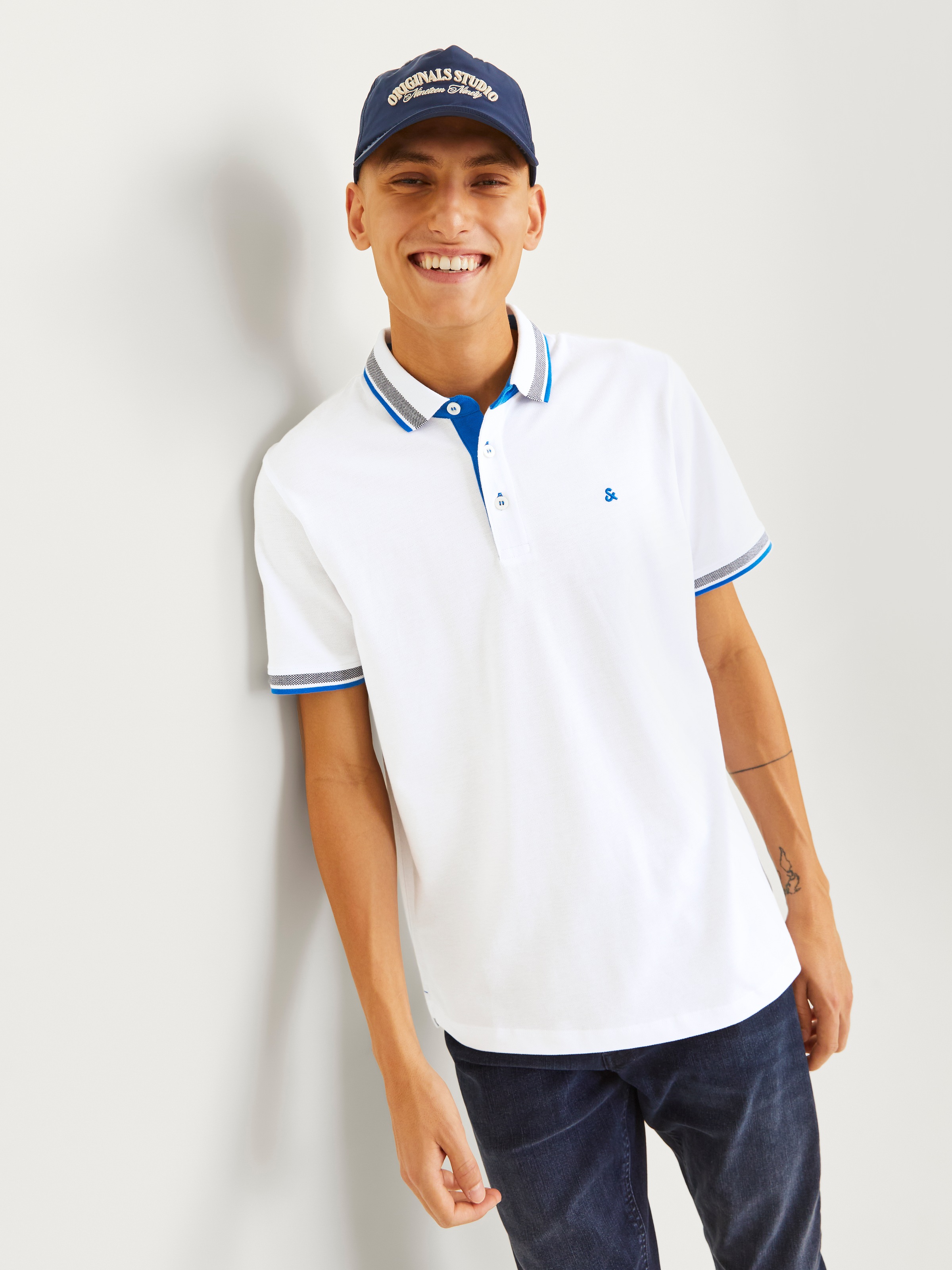 Jack & Jones Poloshirt »JJEPAULOS POLO SS NOOS«, mit Logo Stickerei