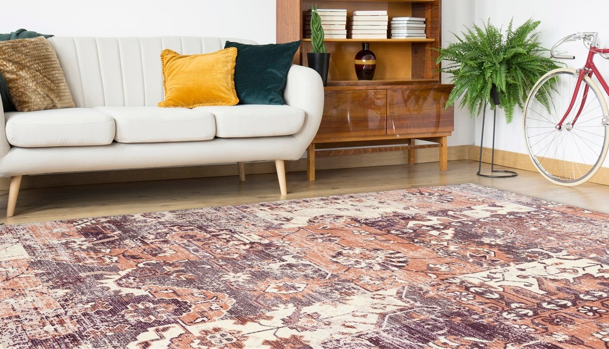 Teppich CALO-DELUXE "Emin 900" Gr. 4, bunt (multi, terra), B:160cm H:10mm L:230cm, Baumwolle, Teppiche, Teppich, reine Baumwolle, Wohnzimmer