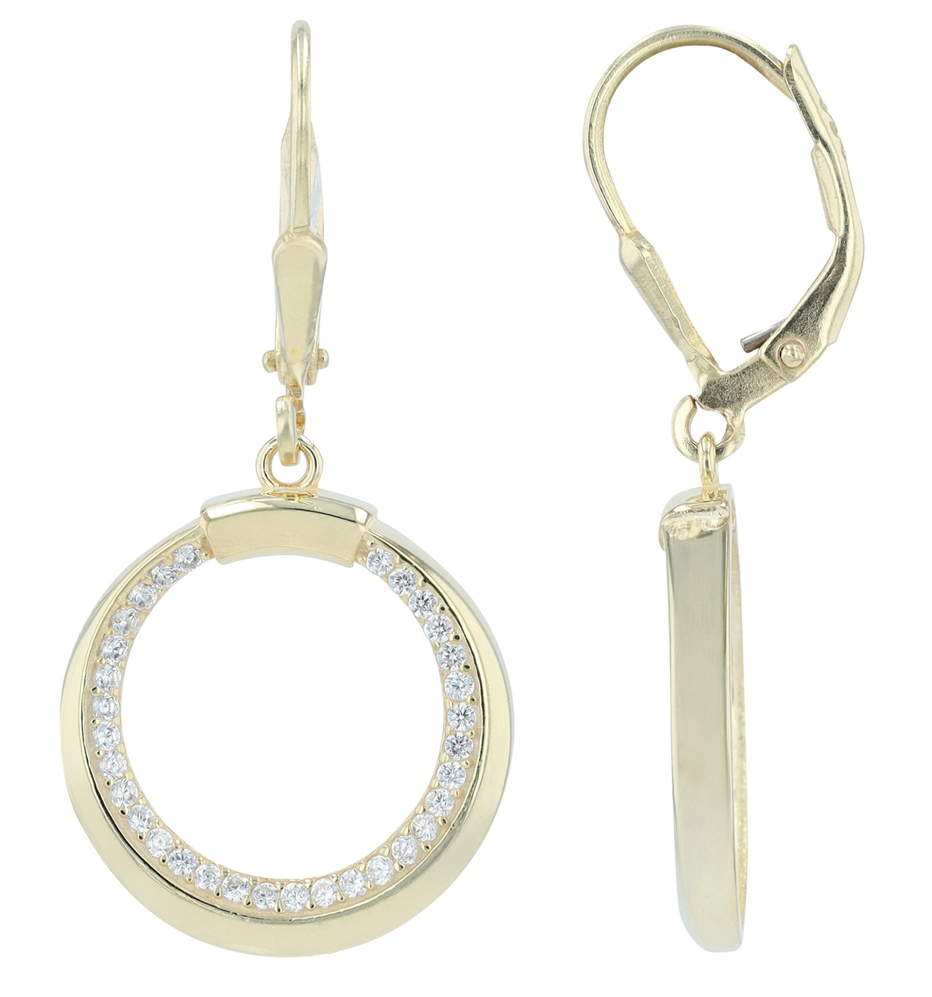 Adelia's Drop Earrings 925 Silver Gold 2