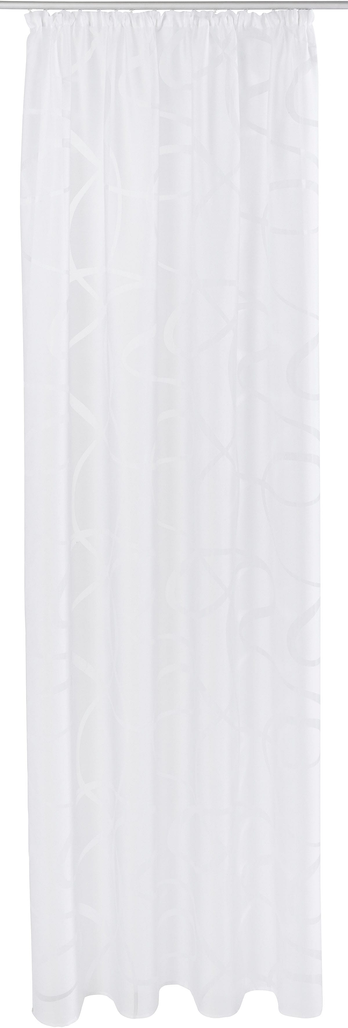 Bruno Banani Gardine "Tilo" Kräuselband 1 Stk. tlg. transparent, Ausbrenner günstig online kaufen