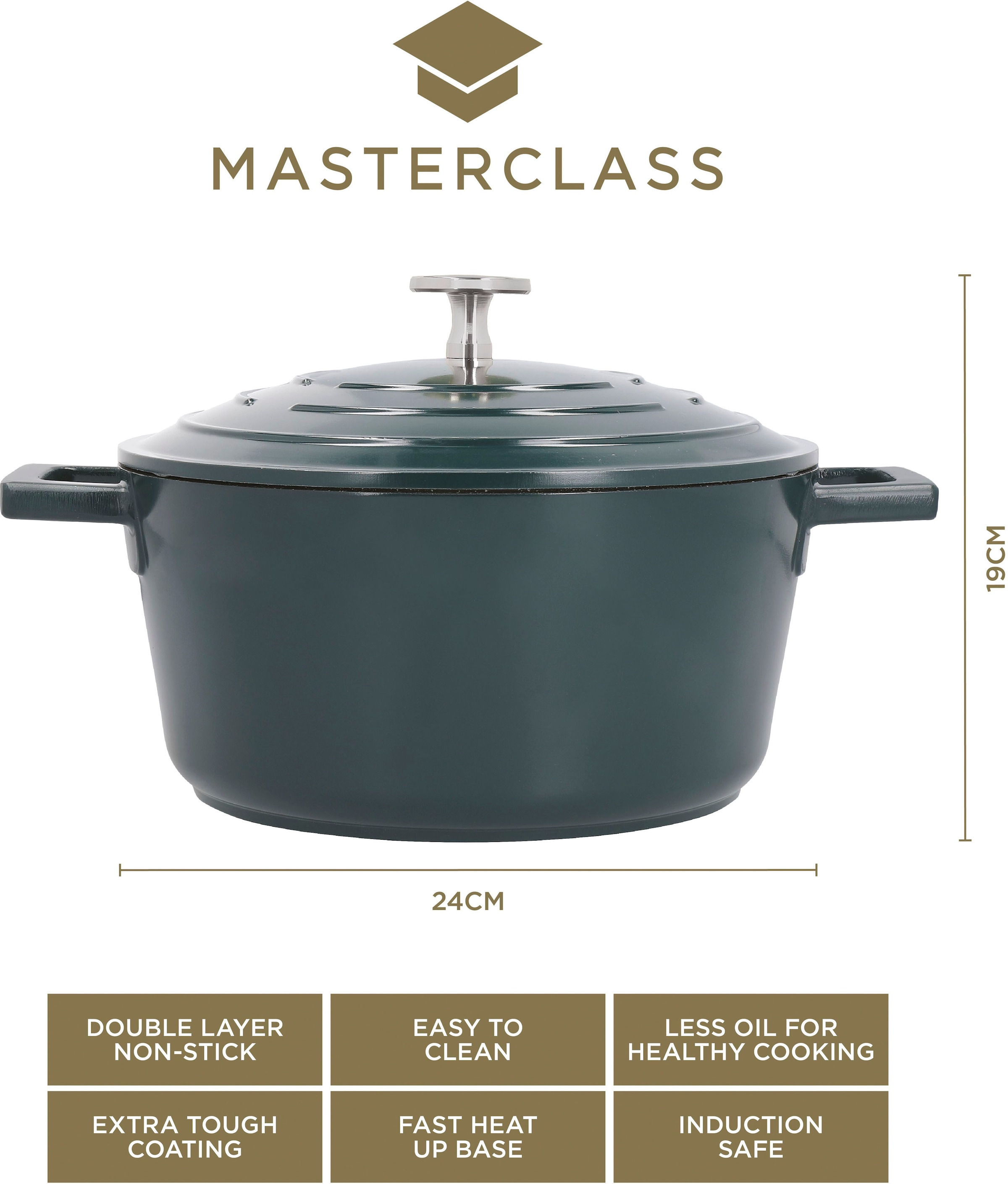 Master Class Kasserolle »MasterClass«, Aluminiumguss, 4 Liter, rund,  Induktion | BAUR | Kasserollen