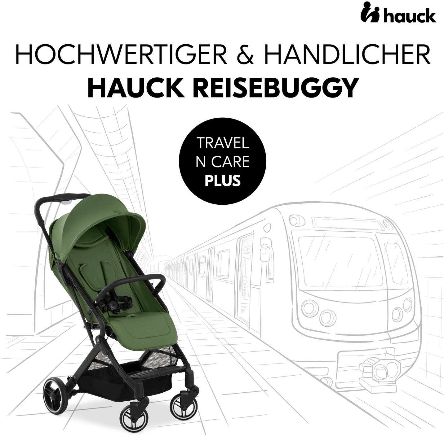 Hauck Kinder-Buggy »Travel N Care Plus Buggy, green«, 22 kg