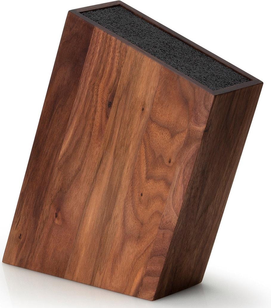 CONTINENTA Messerblock, B:8cm H:28,5cm L:19cm, braun, Messerblöcke, Walmussholz, mit flexiblem Einsatz