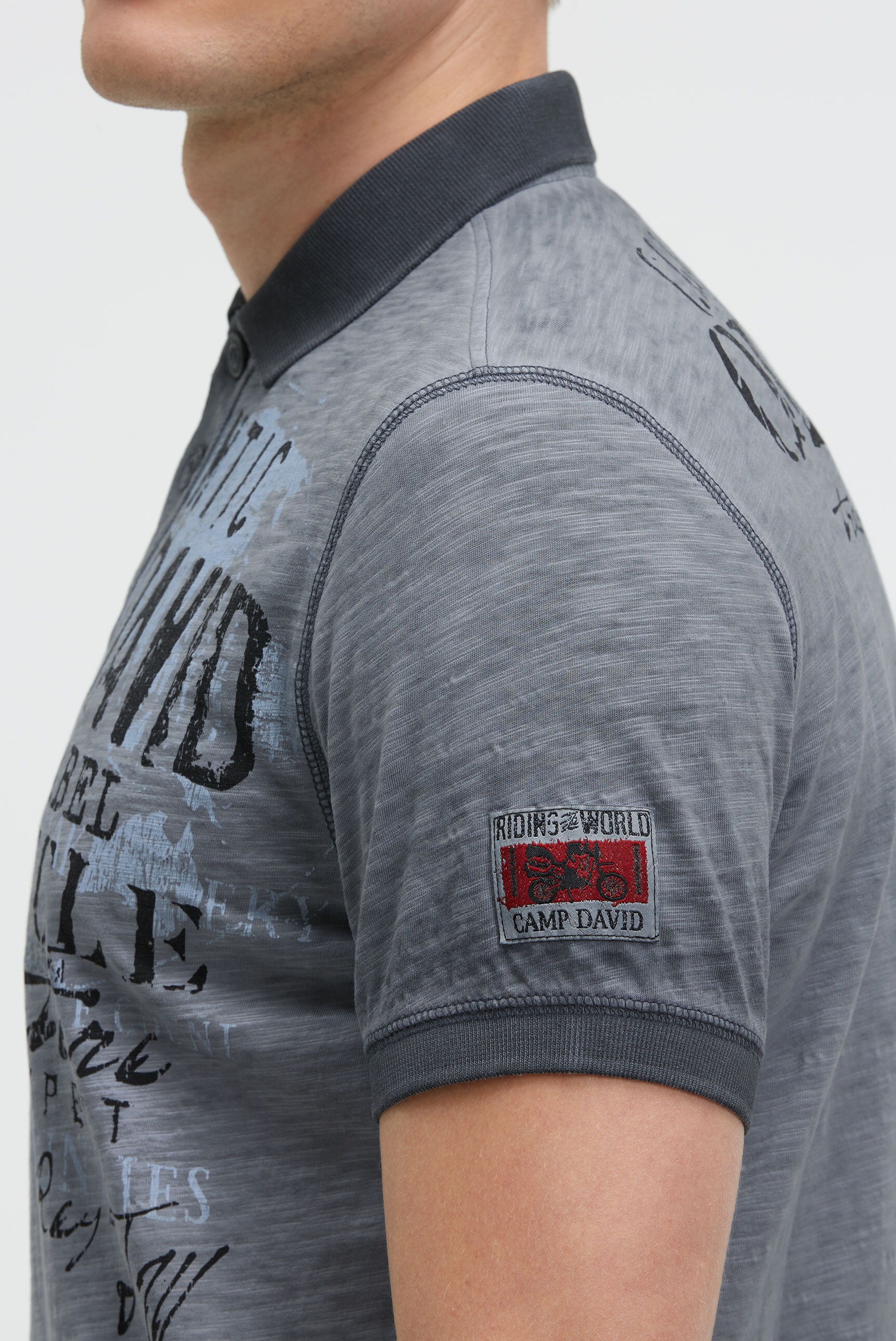 CAMP DAVID Poloshirt, mit Vintage-Waschung