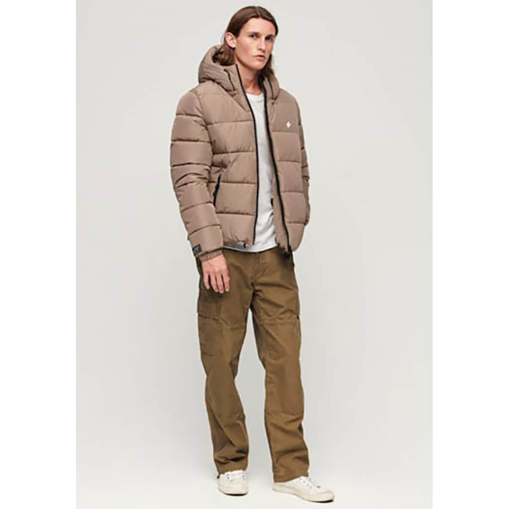 Superdry Steppjacke »HOODED SPORTS PUFFR JACKET«, mit Kapuze