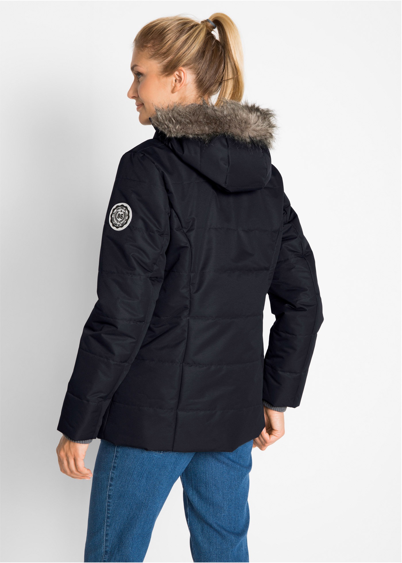 bonprix Winterjacke "Winterjacke in 2-in1 Optik" mit Kapuze mit 2-in-1 Opti günstig online kaufen