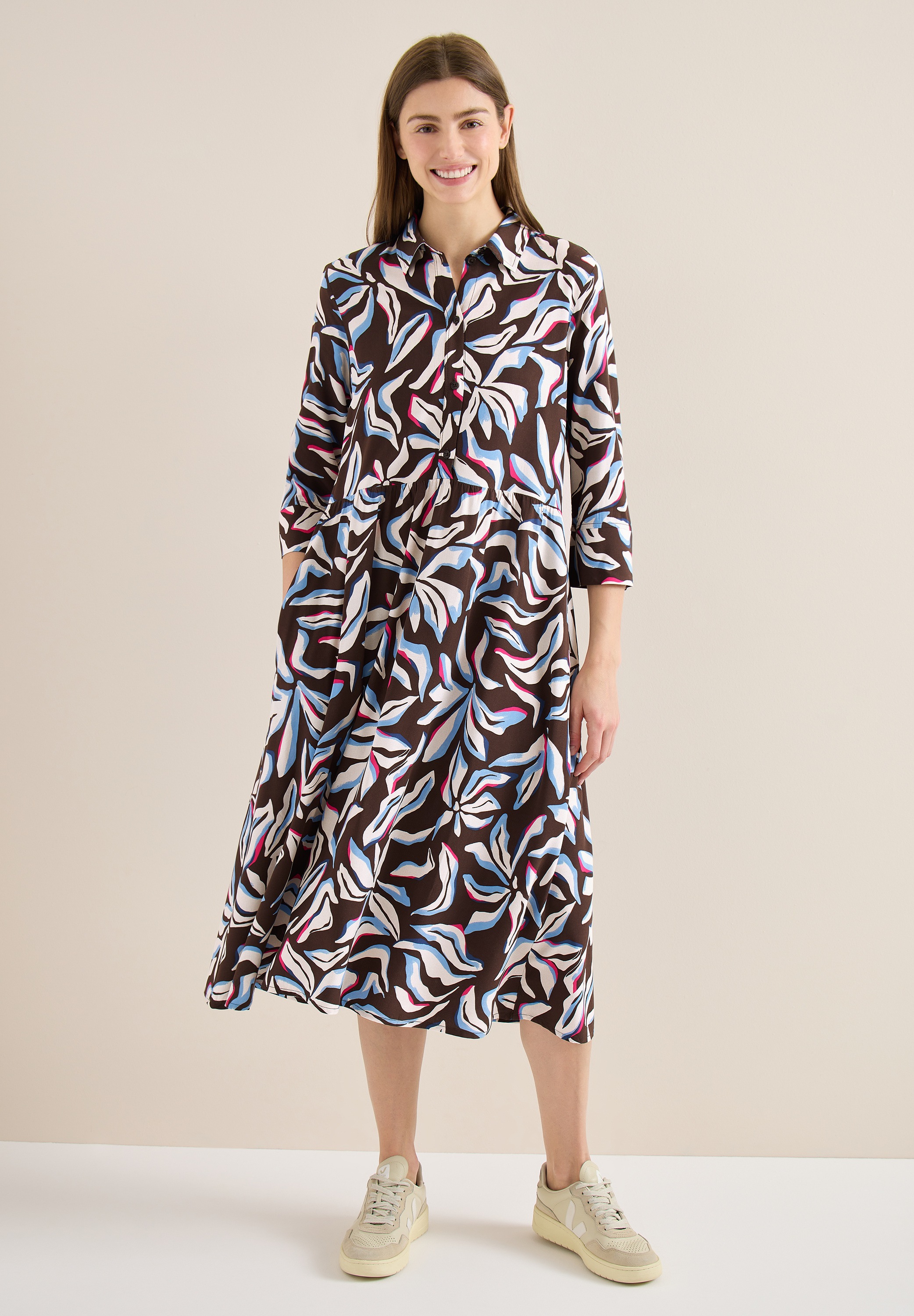 Cecil Blusenkleid Eingrifftaschen aus Viskose