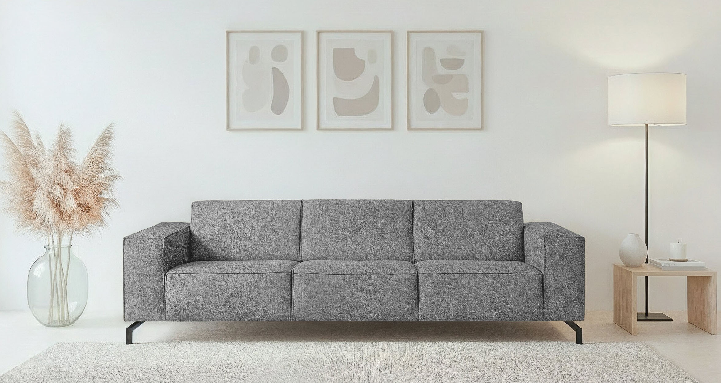 Home affaire 3-Sitzer "Lorcan 257 cm, weiches Sitzgefühl" günstig online kaufen