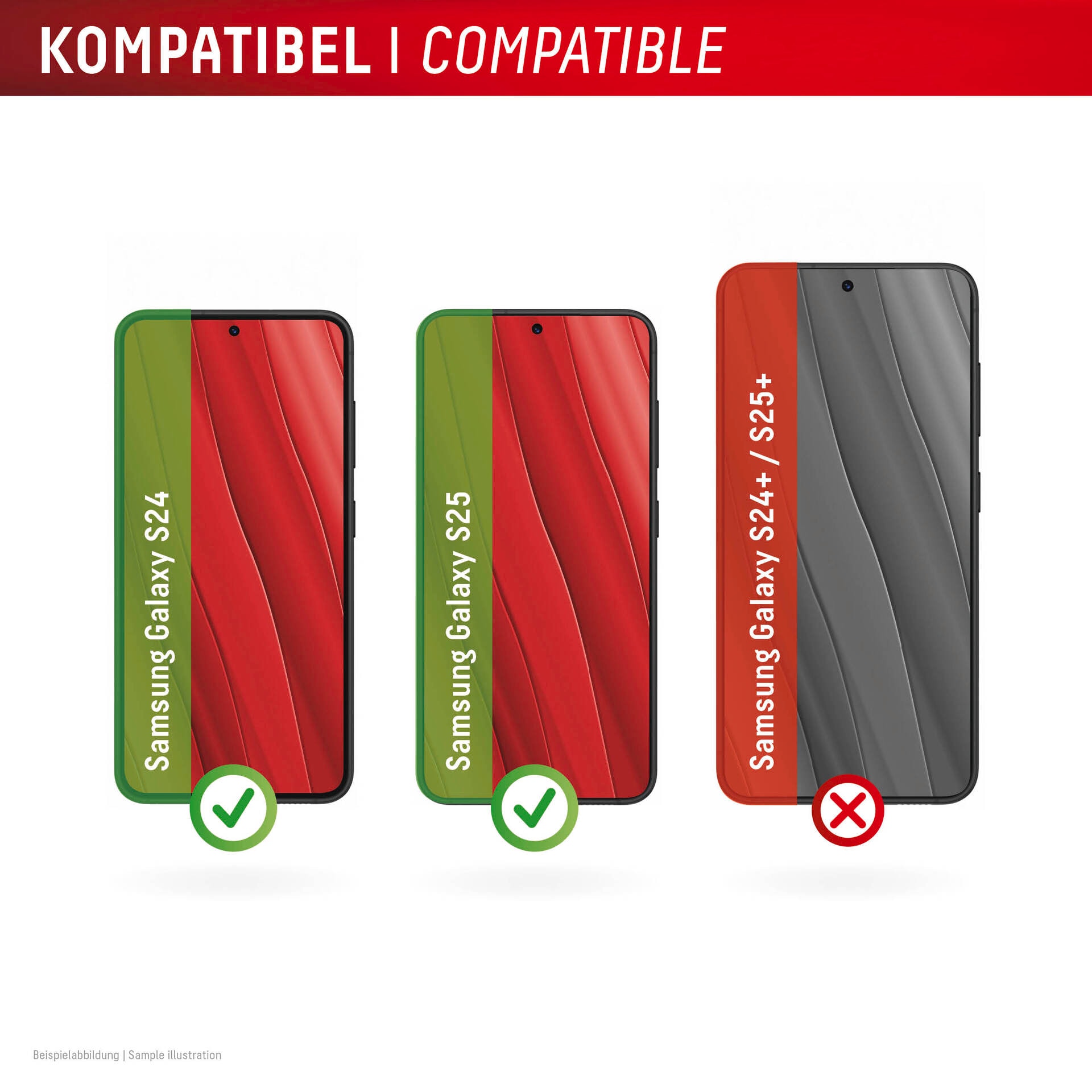 Displex Displayschutzglas »Real Glass MM + Case« für Samsung Galaxy S25 Displayschutzfolie, Schutzfolie, Bildschirmschutz, kratz- & stoßfest
