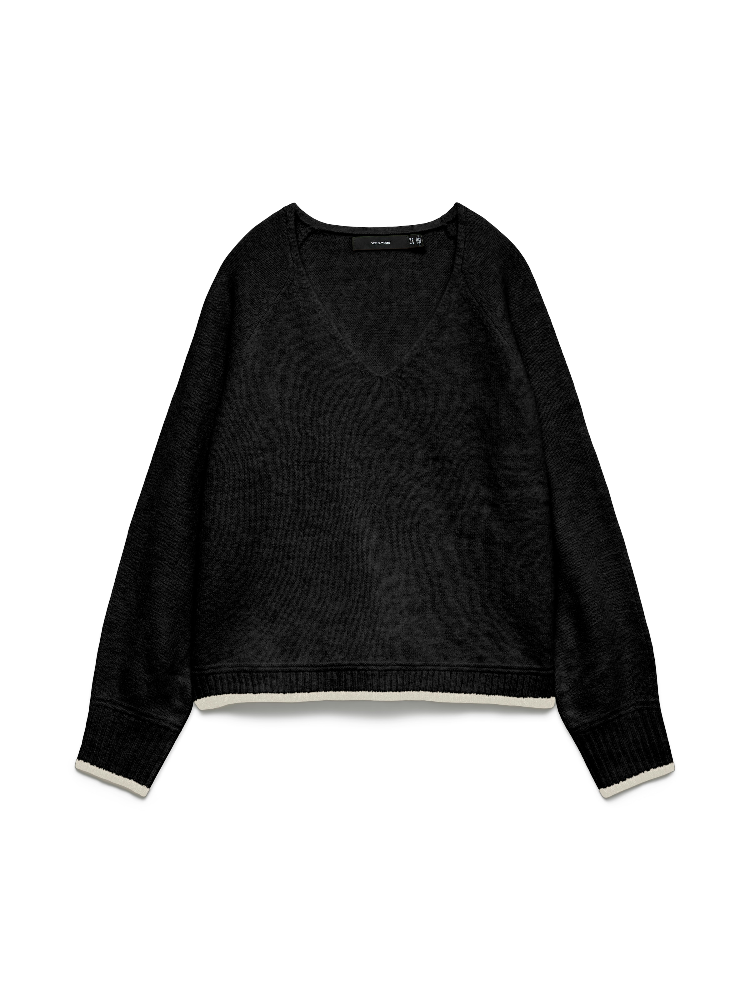 Vero Moda Strickpullover "VMAQUARIUS LS V-NECK RAGLAN PULLOVER BF" günstig online kaufen
