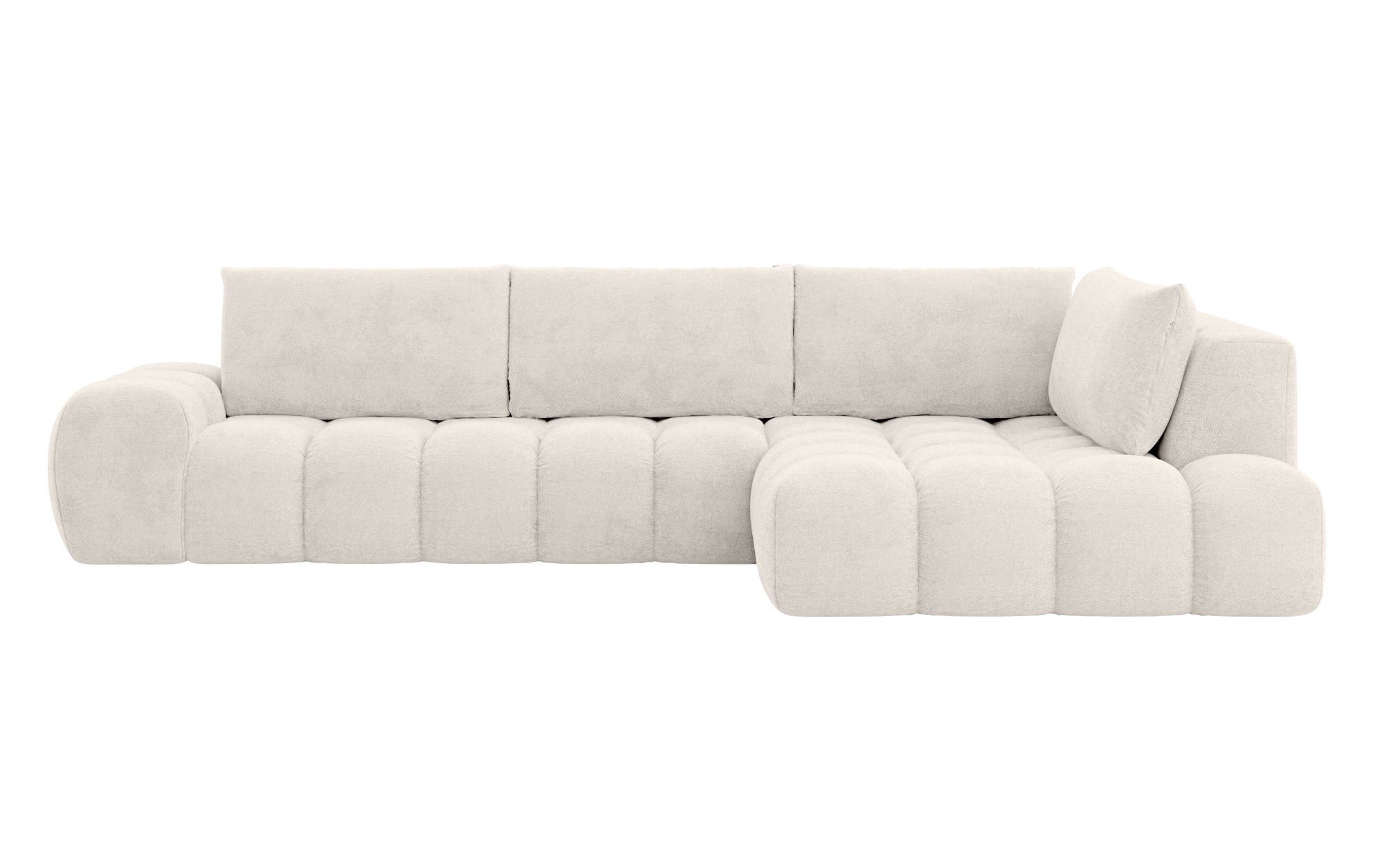 INOSIGN Ecksofa »AZITA klein, L-Form, elegant und bequem Designsofa«, lose Rückenkissen, traumhafte Steppung, Maße B/T/H: 296/176,5/89 cm