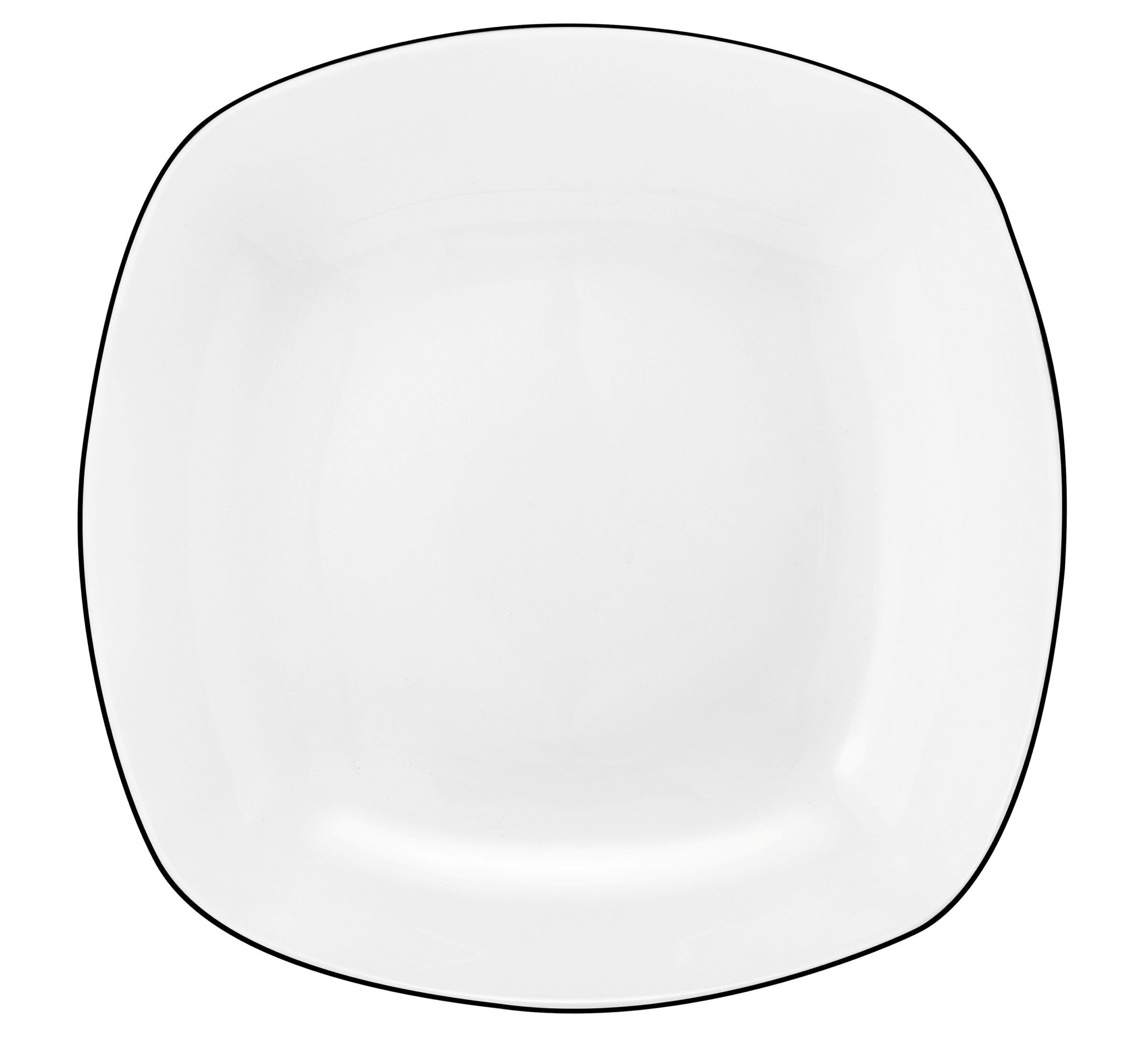 Seltmann Weiden Suppenteller »Lido Black Line«, (1 St.), Teller eckig 21 cm