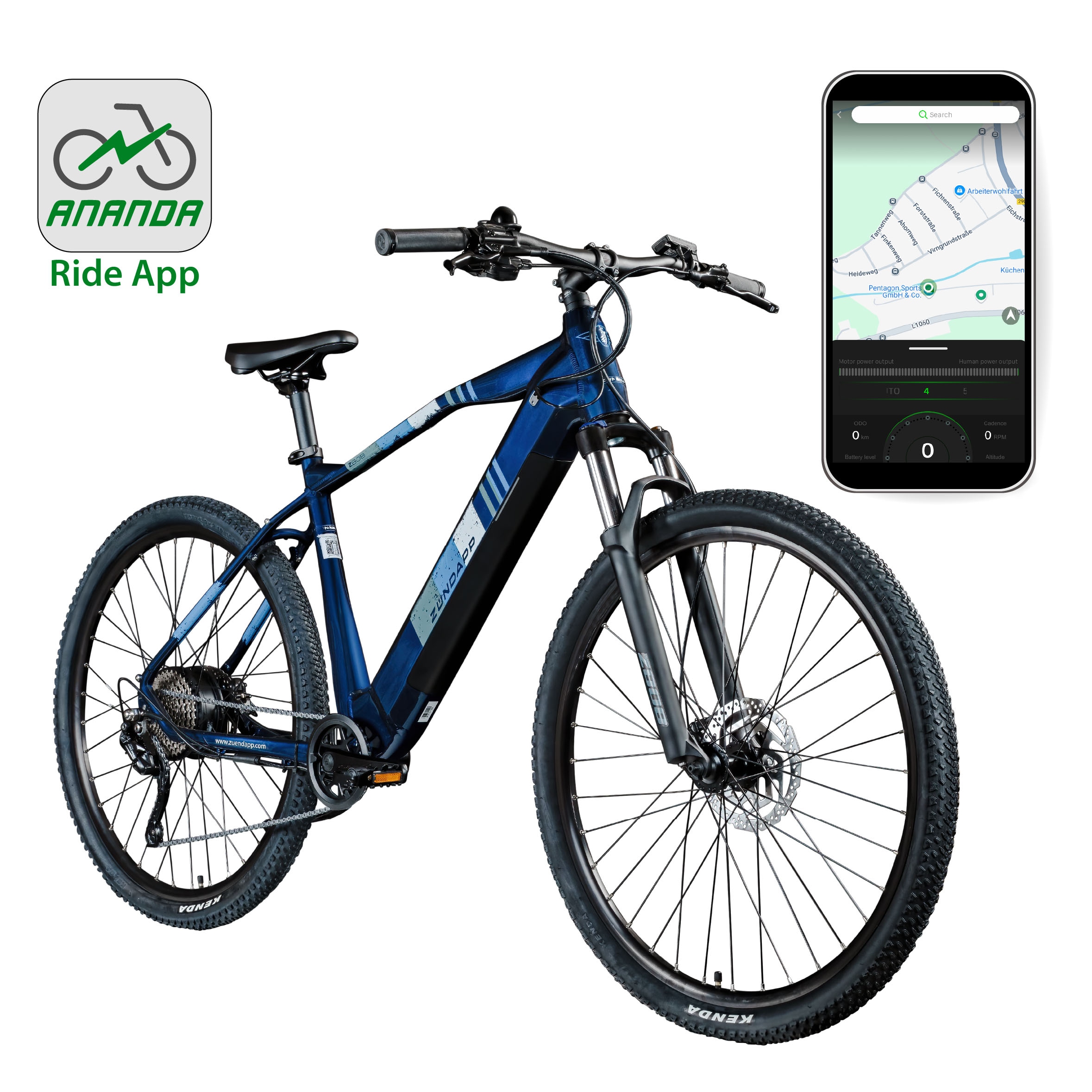 Zündapp E-Bike »Z808«, 10 Gang, Shimano, Deore RD-T6000, Heckmotor 250 W