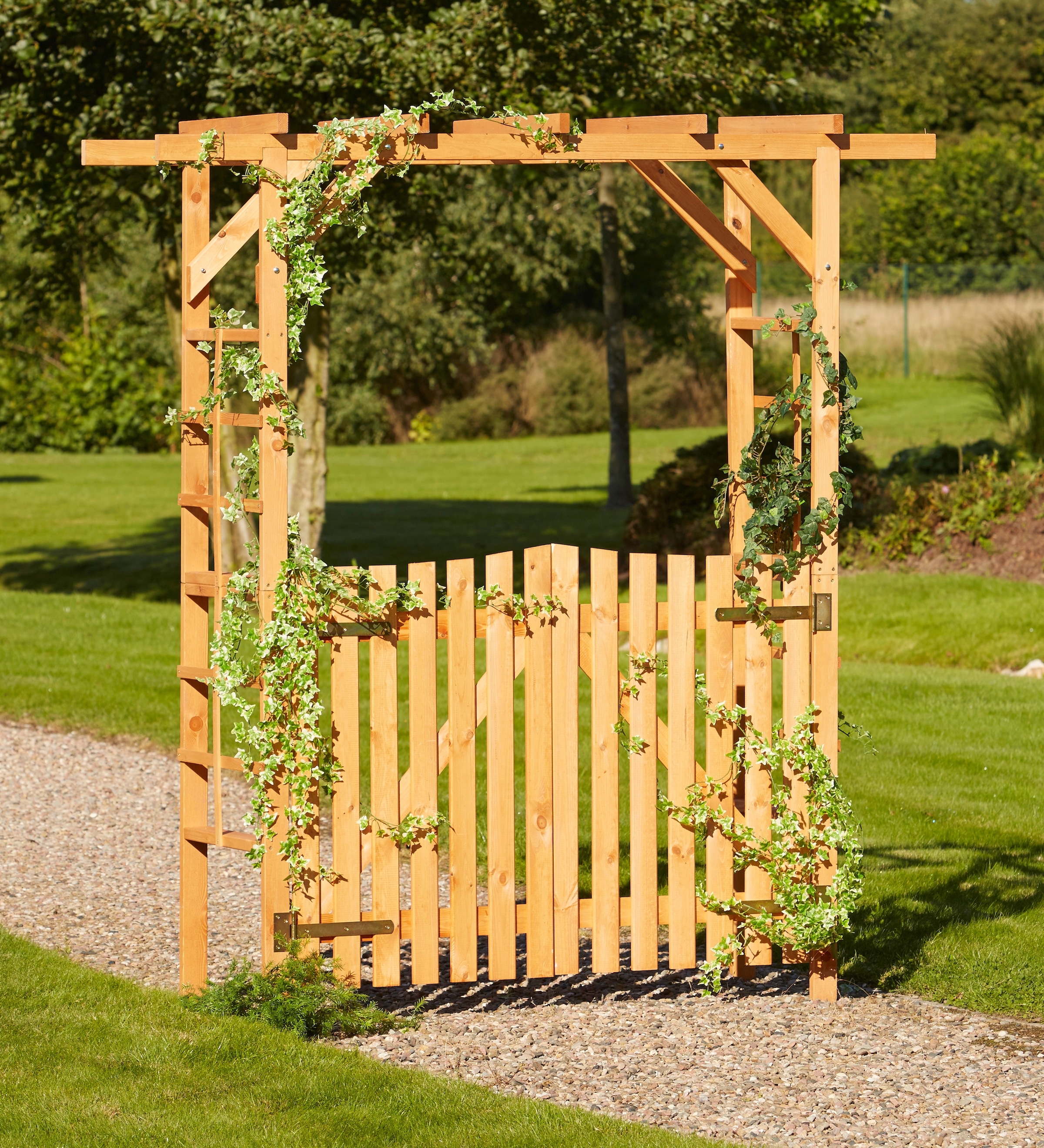 promadino Rosenbogen »Pergola Anke«, BxTxH: 200x60x210 cm, mit Türen