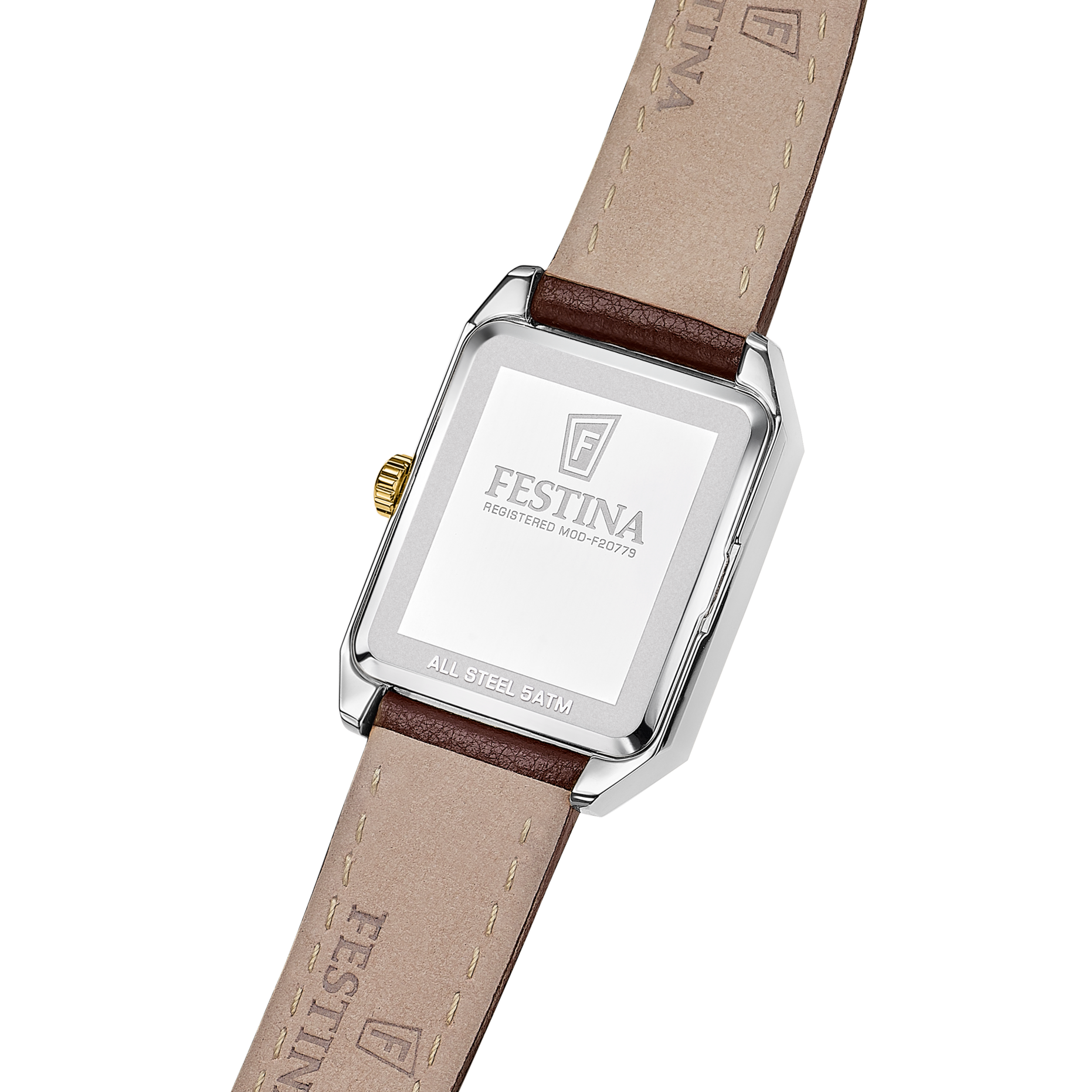 Festina Quarzuhr »On the Square« Armbanduhr, Damenuhr, Herrenuhr, Lederarmband, analog