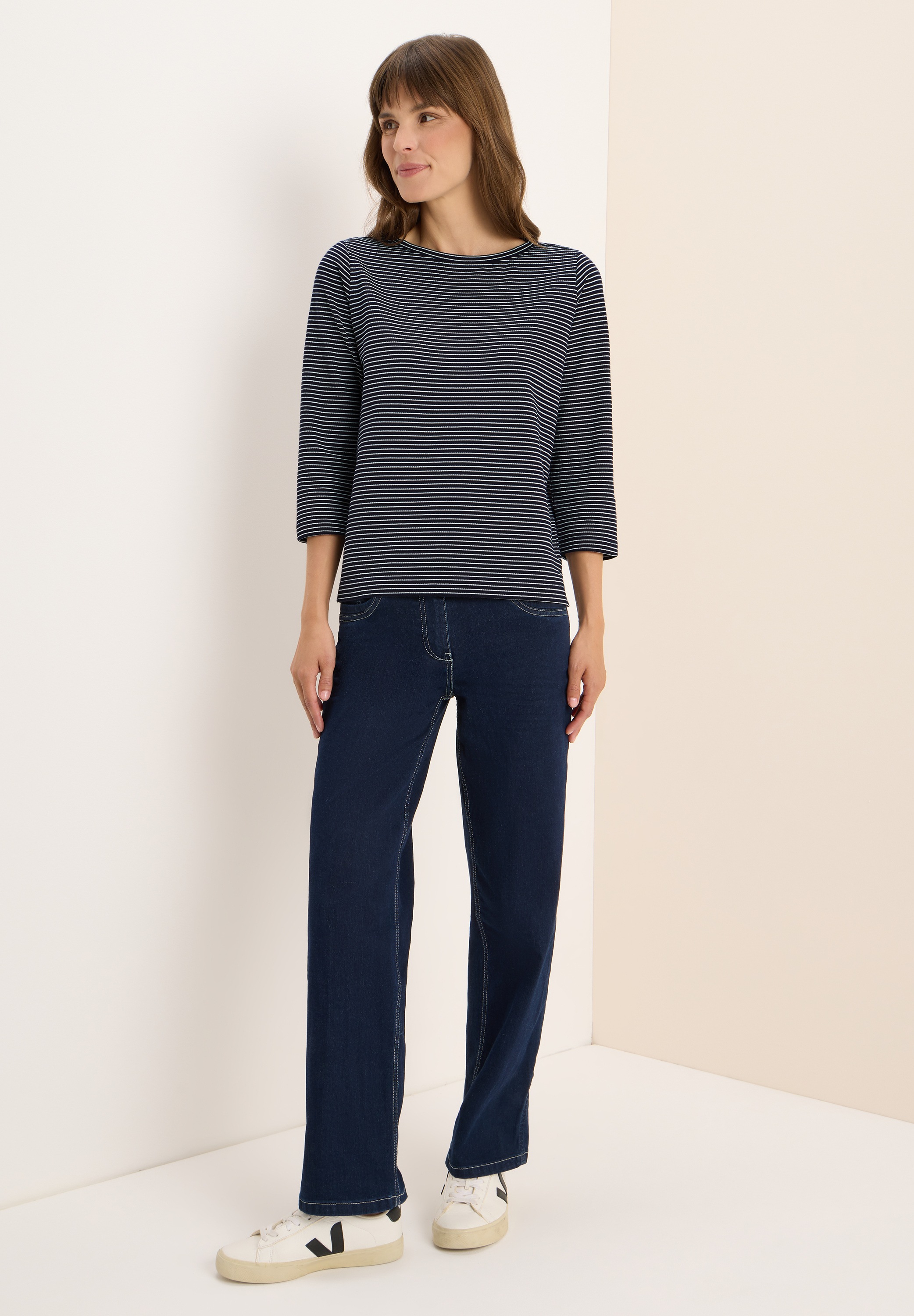 Cecil Langarmshirt, Feel Good Fit