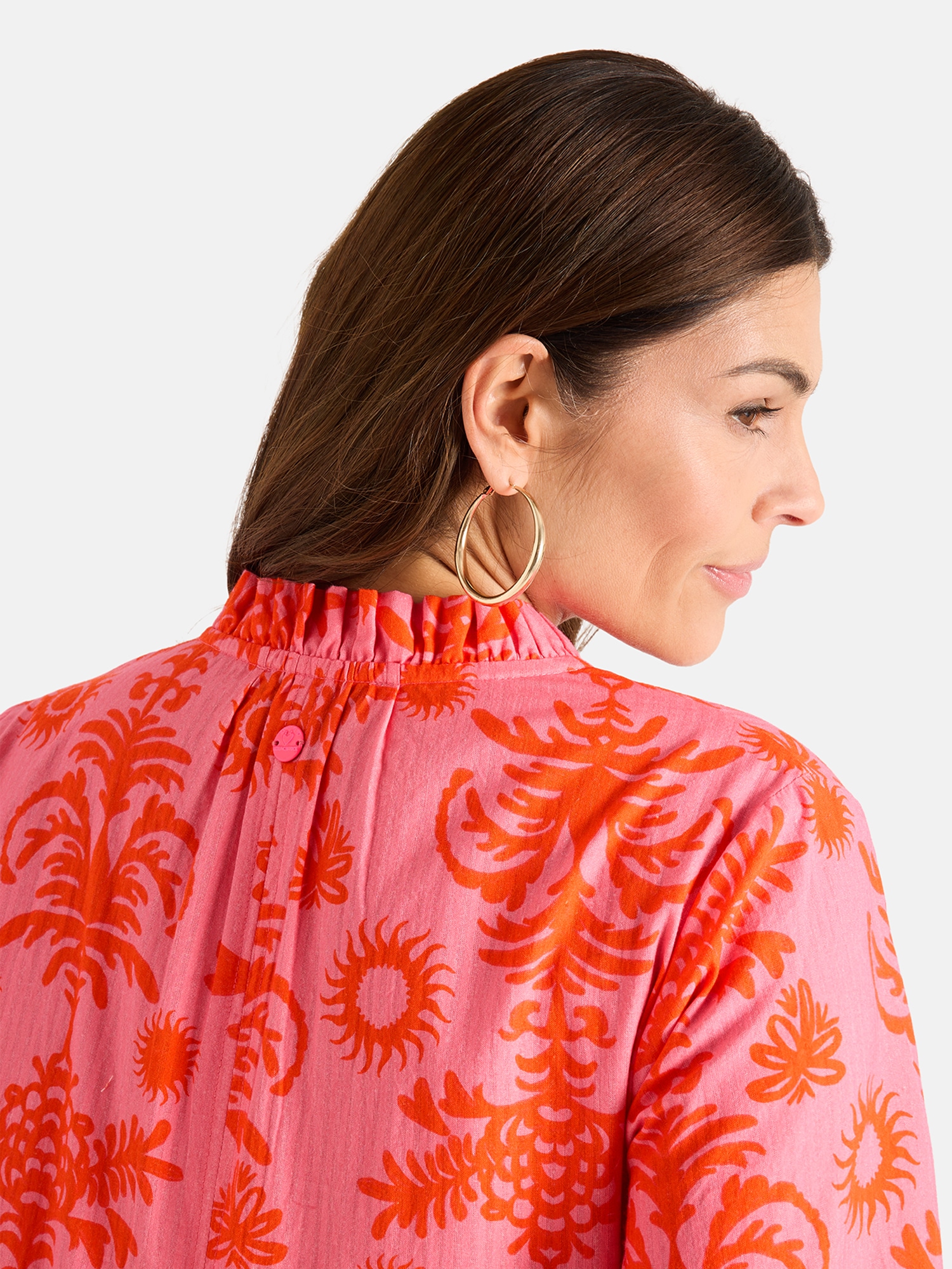 Lieblingsstück Druckkleid »EddaL« Eingrifftaschen mit Rüschen-Details, Langarm