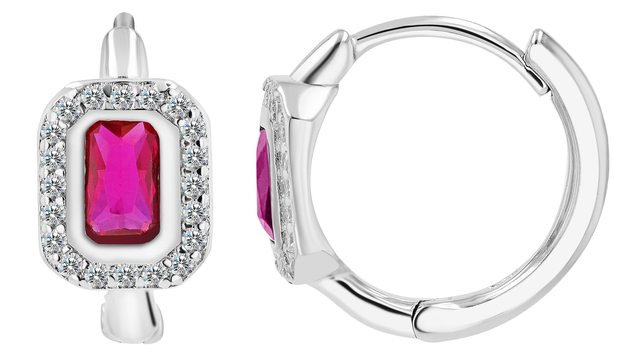 Adelia´s Klappcreolen "Damen Ohrringe – Klappcreole aus 925 Silber mit Zirk günstig online kaufen