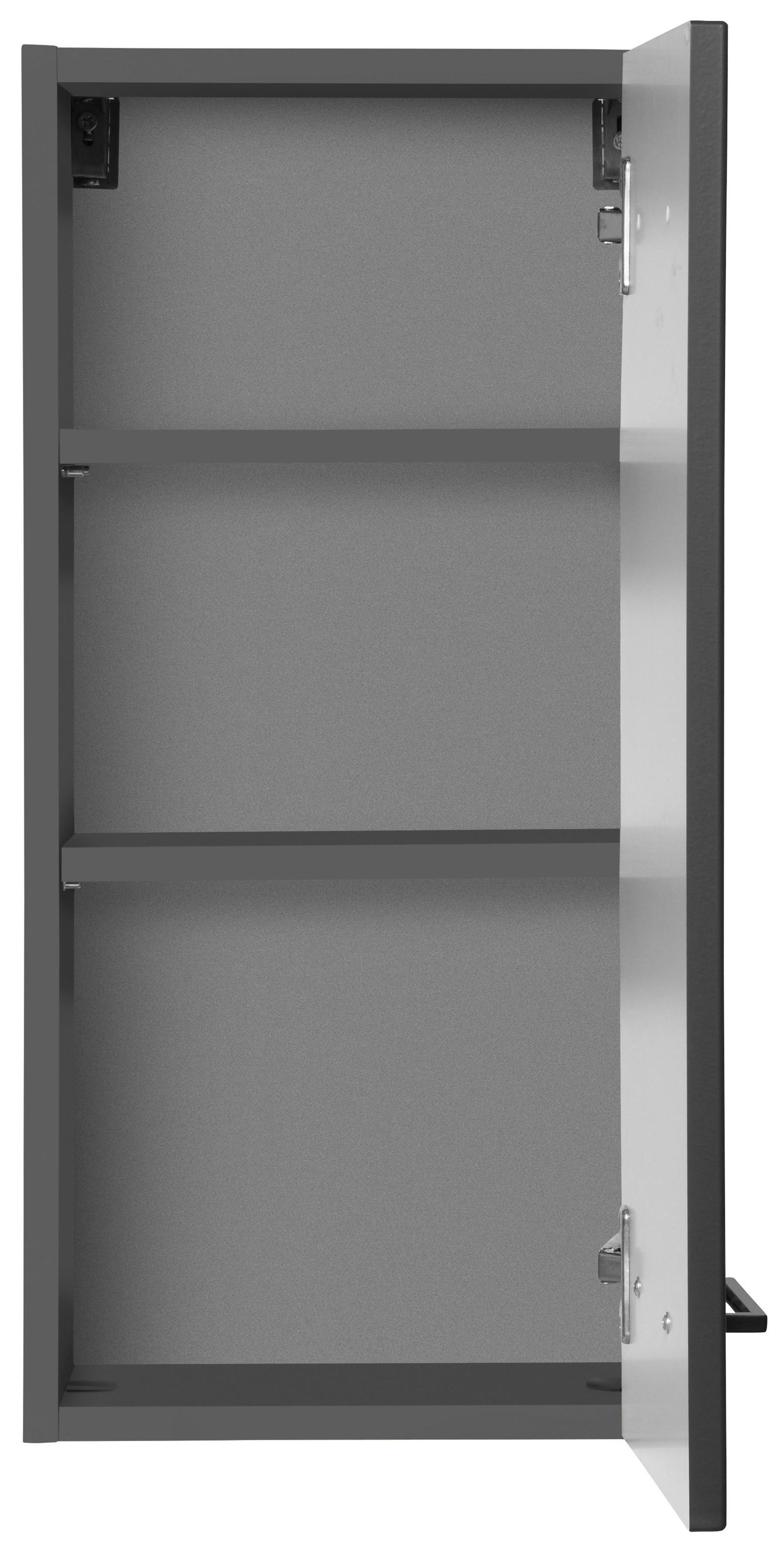 welltime Badmöbel-Set »"Trento", Badezimmer-Set, Hängeschrank, Unterschrank, Hochschrank«, (5 St.), Waschbeckenunterschrank, Spiegelschrank inkl. Aufbauleuchte