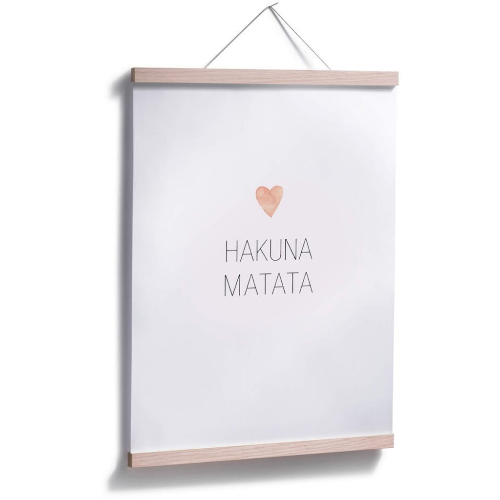 Wall-Art Poster »Hakuna Matata«, Schriftzug, (1 St.)