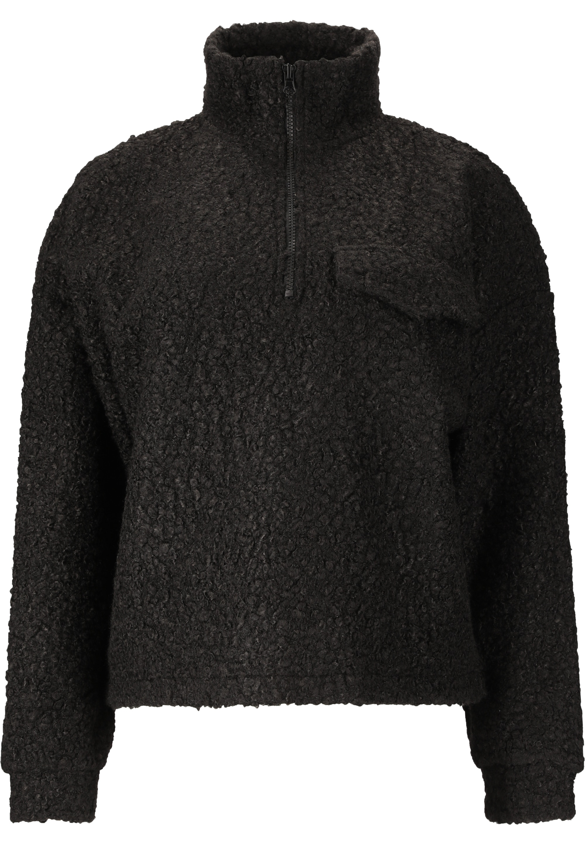 ATHLECIA Strickpullover »Florrie«, mit Teddy-Fleece und halbem Reißverschluss