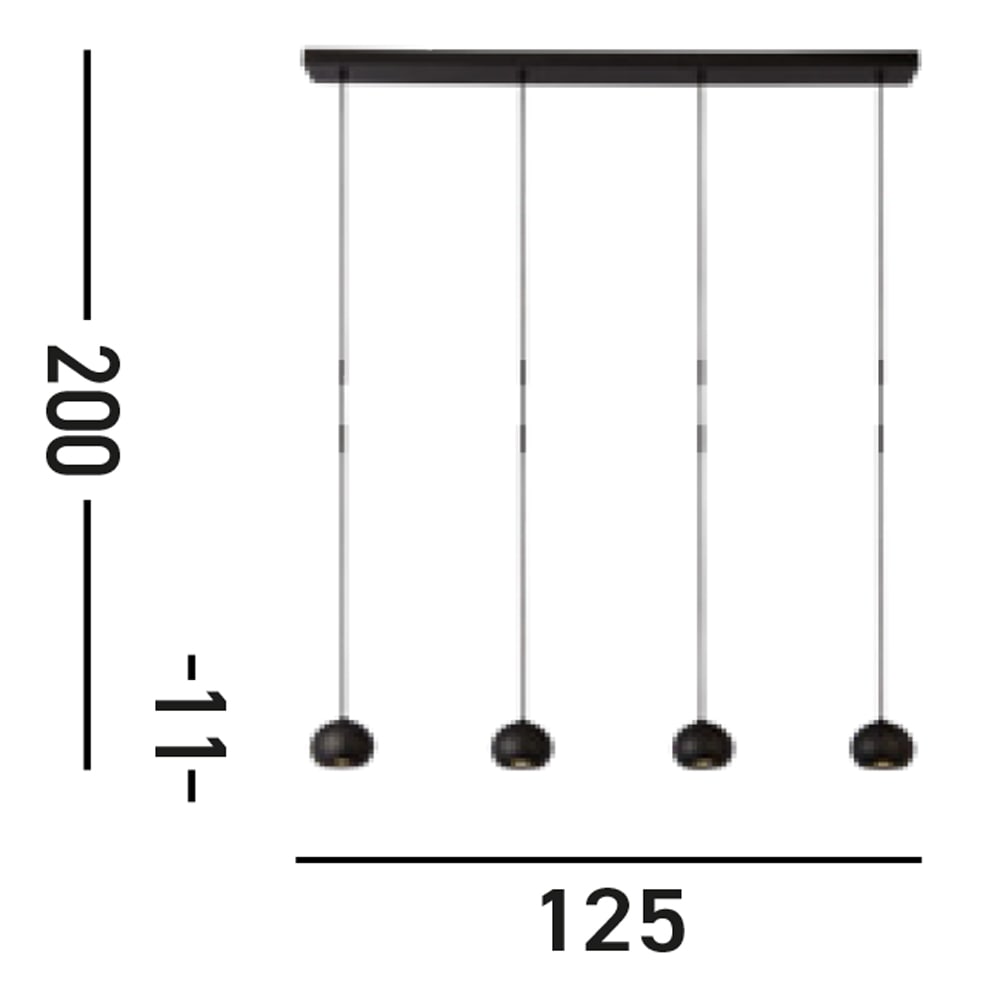 Searchlight Hängeleuchte »Hängeleuchte Eindhoven, 4-flammig« GU10 1 Stk. Minimalistisches Ambiente
