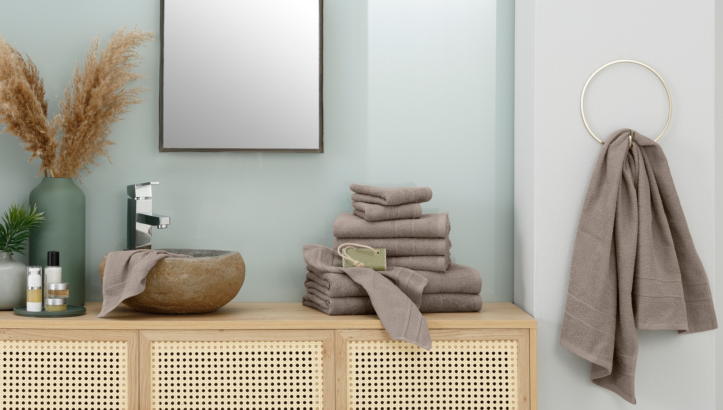 my home Handtuch Set "Inga, Duschtücher, Handtücher, Gästetücher, Seiftüche günstig online kaufen