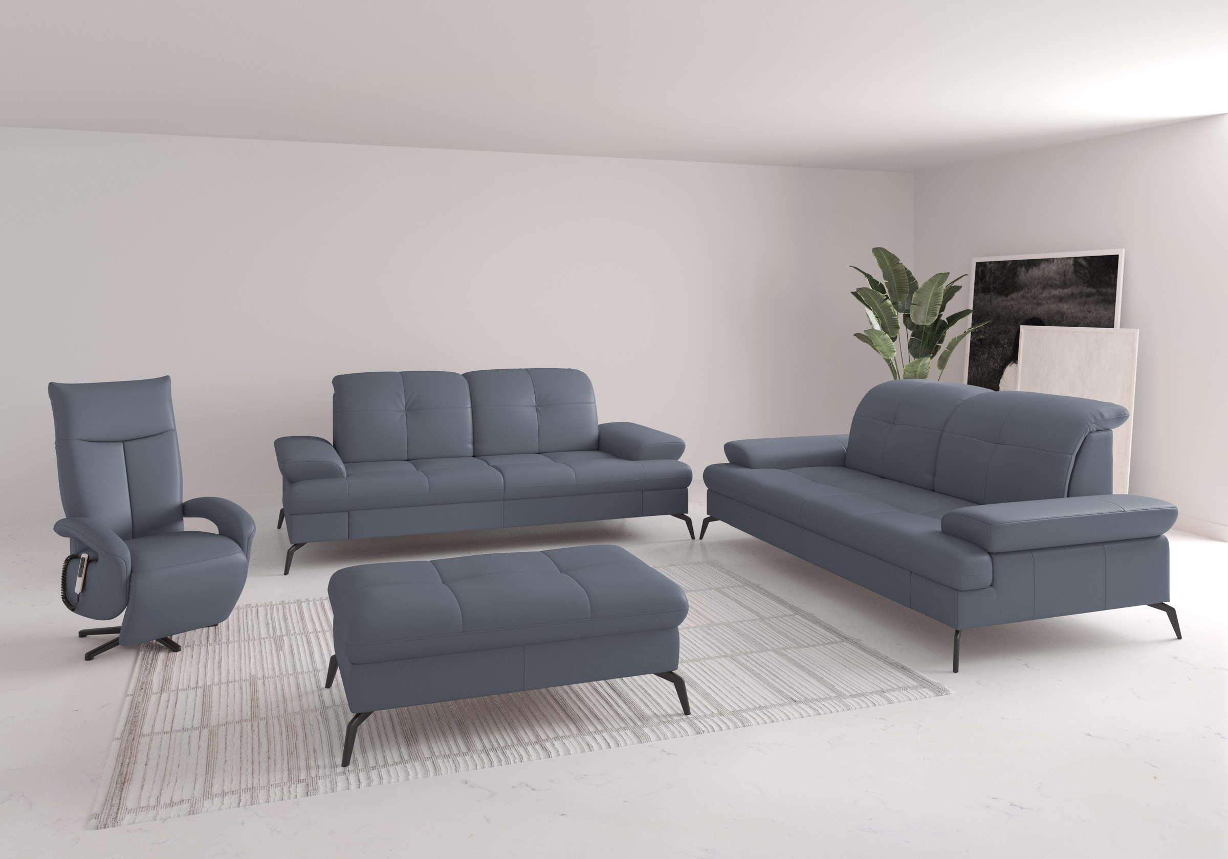 sit&more 2,5-Sitzer »Amica, inkl. Sitztiefenverstellung und Armteilverstellung«, wahlweise mit Kopfteilverstellung und Bettfunktion