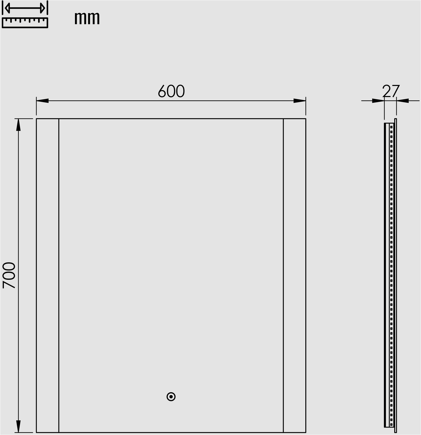 Badspiegel »Vega«, (1 St.), IP44, warmweiß