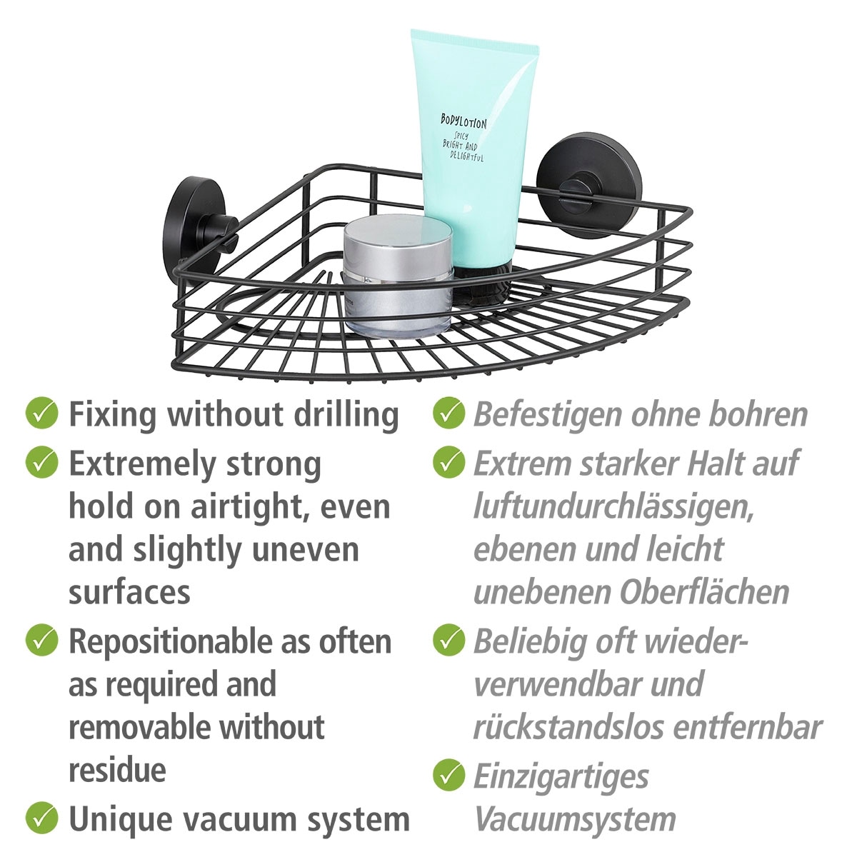 WENKO Duschablage »Vacuum-Loc«, 1 Etage