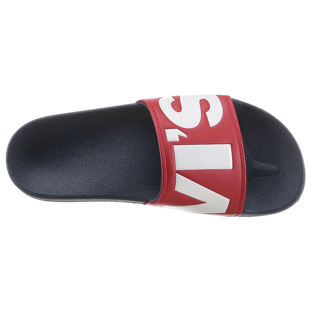 Levi's® Badepantolette »JUNE L«, Sommerschuh, Poolslides, Schlappen, mit plakativem Logo