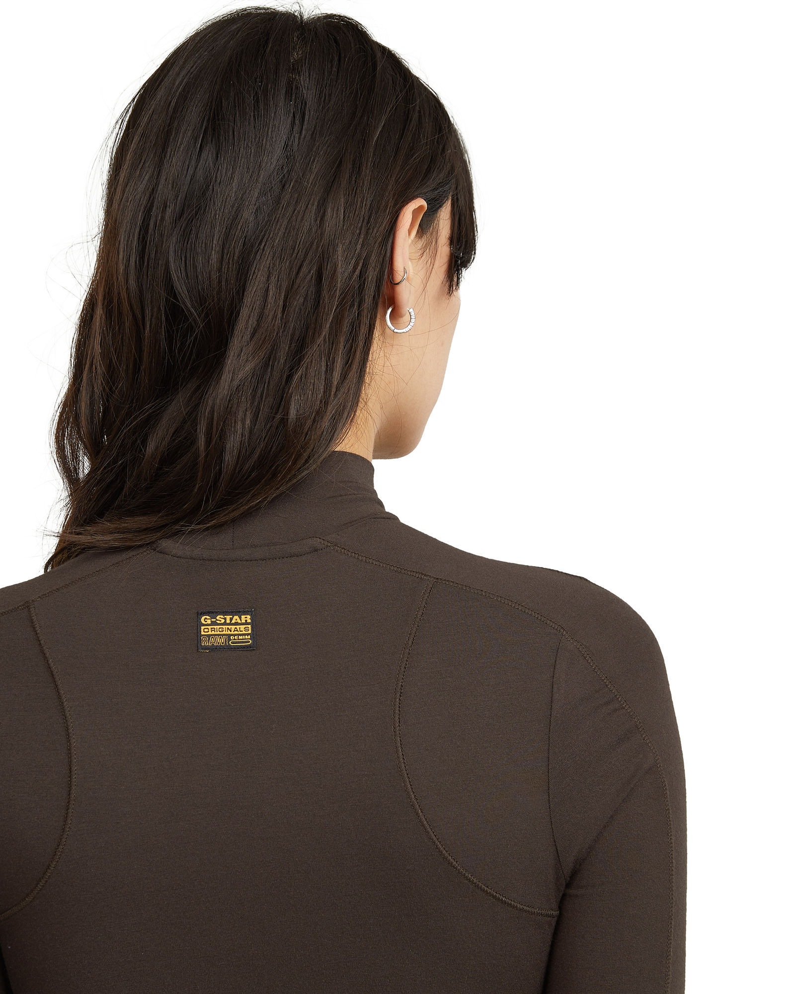 T-Shirt G-STAR "Slim Body Top", Damen, Gr. M, ganache, Obermaterial: 97% Modal, 3% Elasthan, Shirts T-Shirt 3