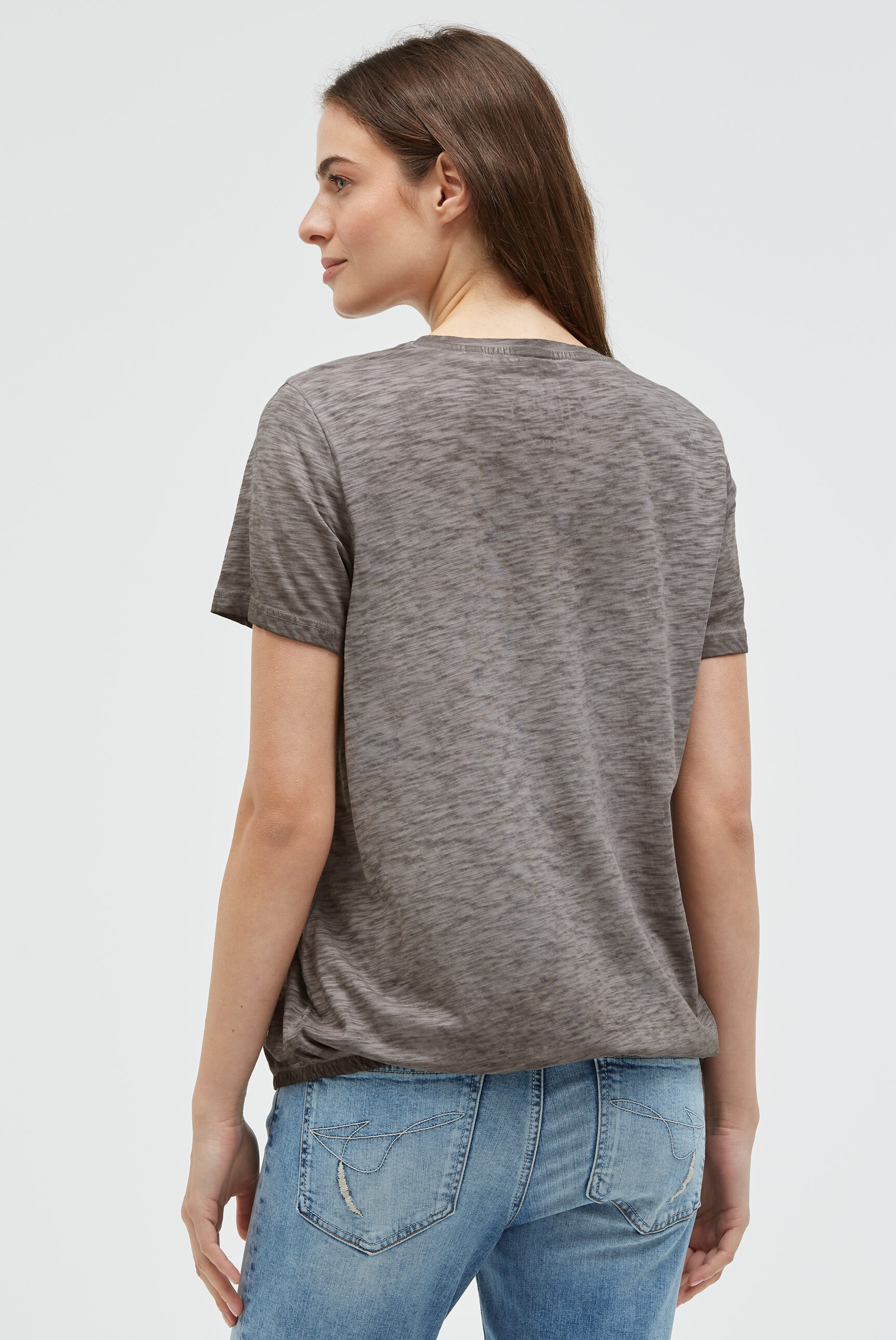 SOCCX Rundhalsshirt mit Gummizug im Saum