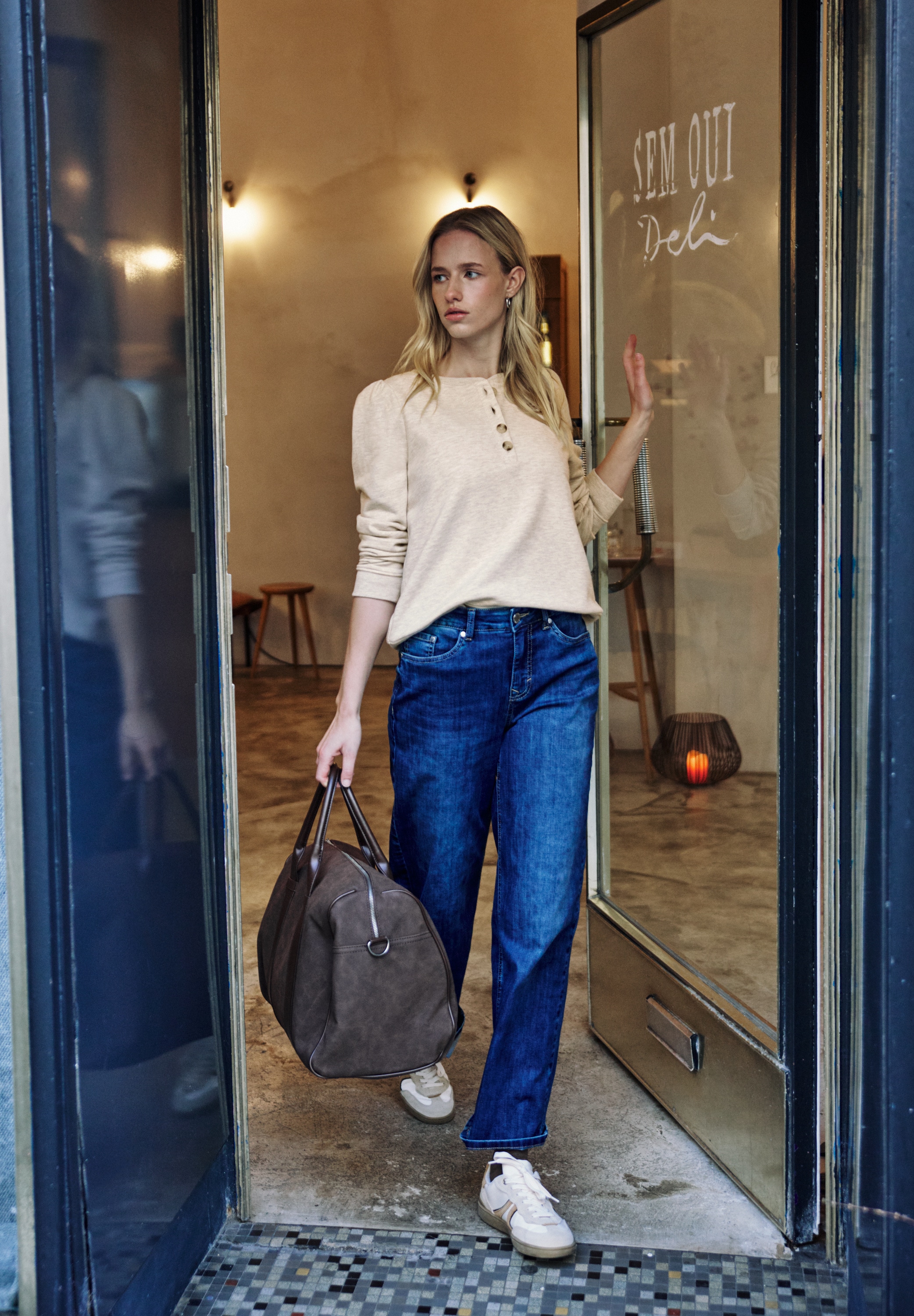 STREET ONE STUDIO Langarmshirt mit Knopfleiste